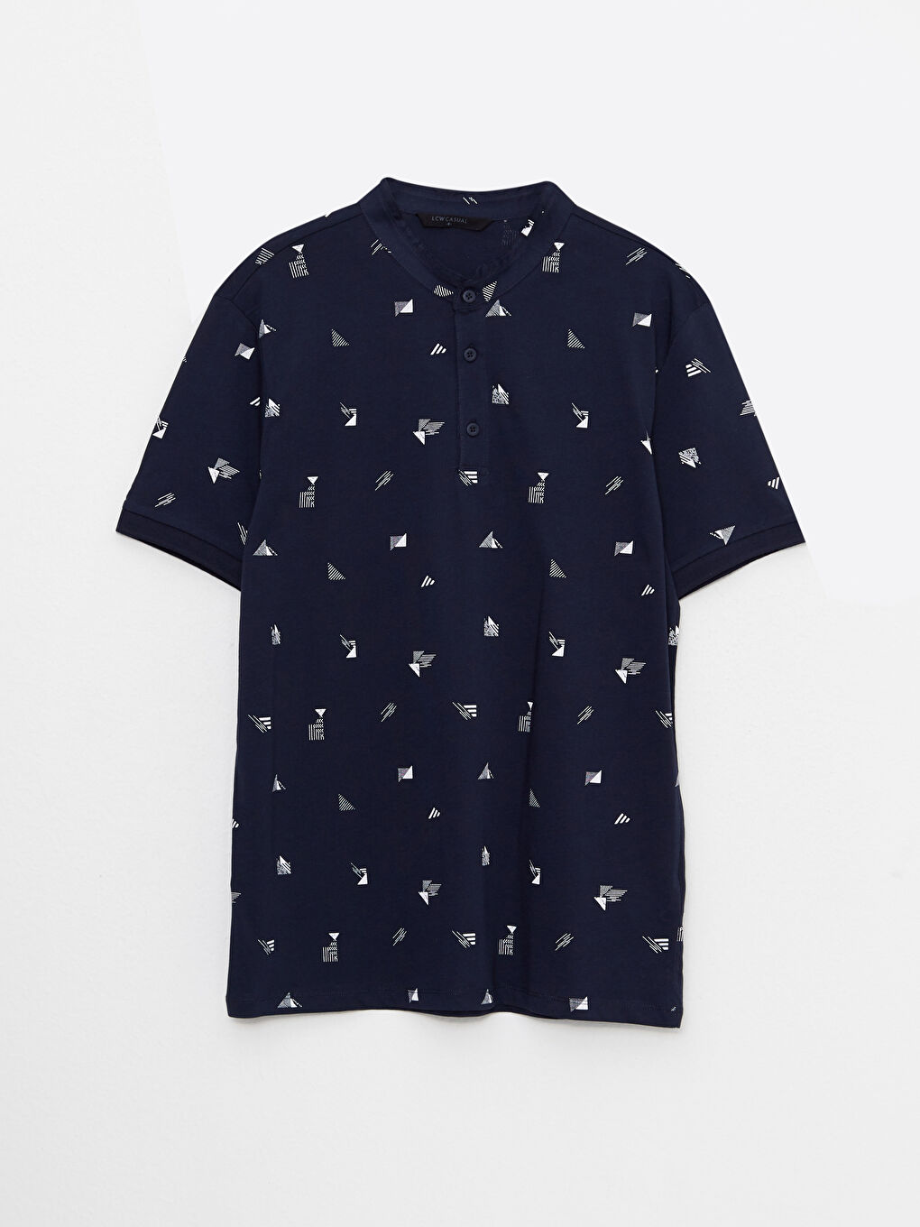 Grandad Collar Short Sleeve Jersey Men's T-Shirt-5