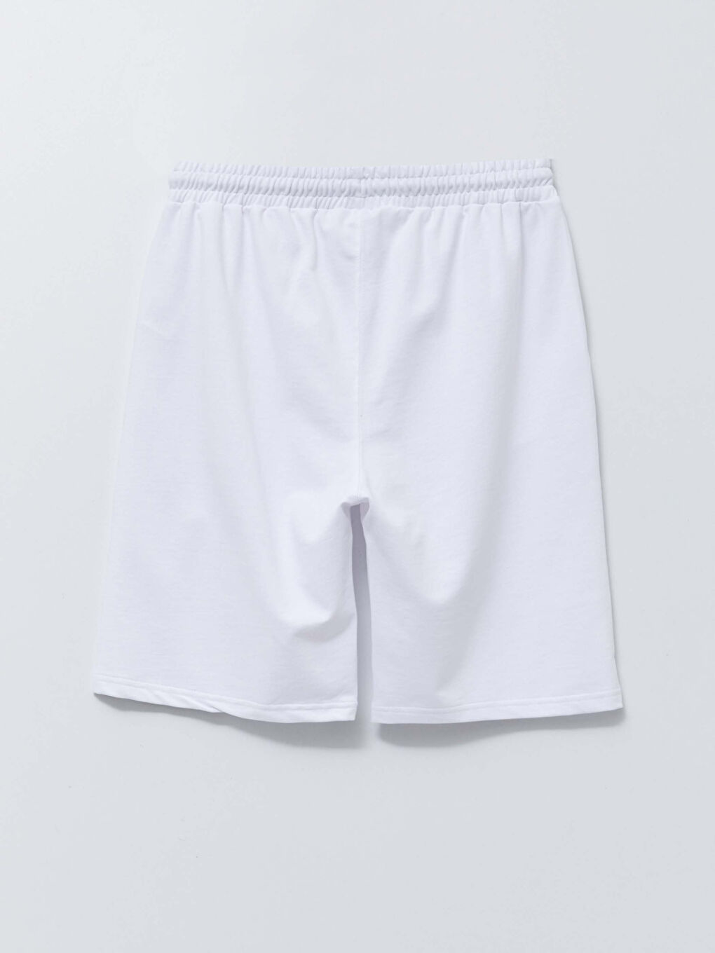 Beyaz Slim Fit Baskılı Erkek Roller Şort-6