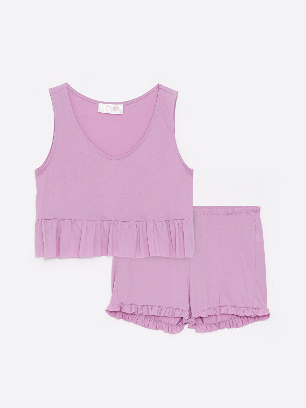 Women's V-Neck Pajama Set with Straight Shorts -S2IM22Z8-GEG