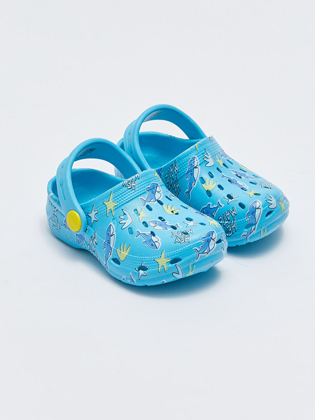 Mavi Baskılı Toka Detaylı Erkek Bebek Plaj Sandaleti