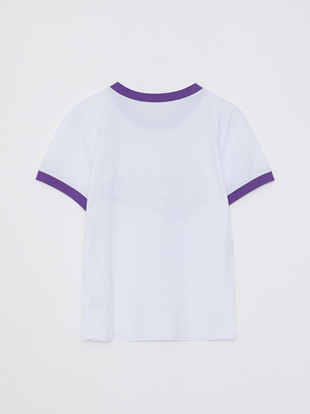 Crew Neck Printed Short Sleeve Cotton Women's T-shirt-6