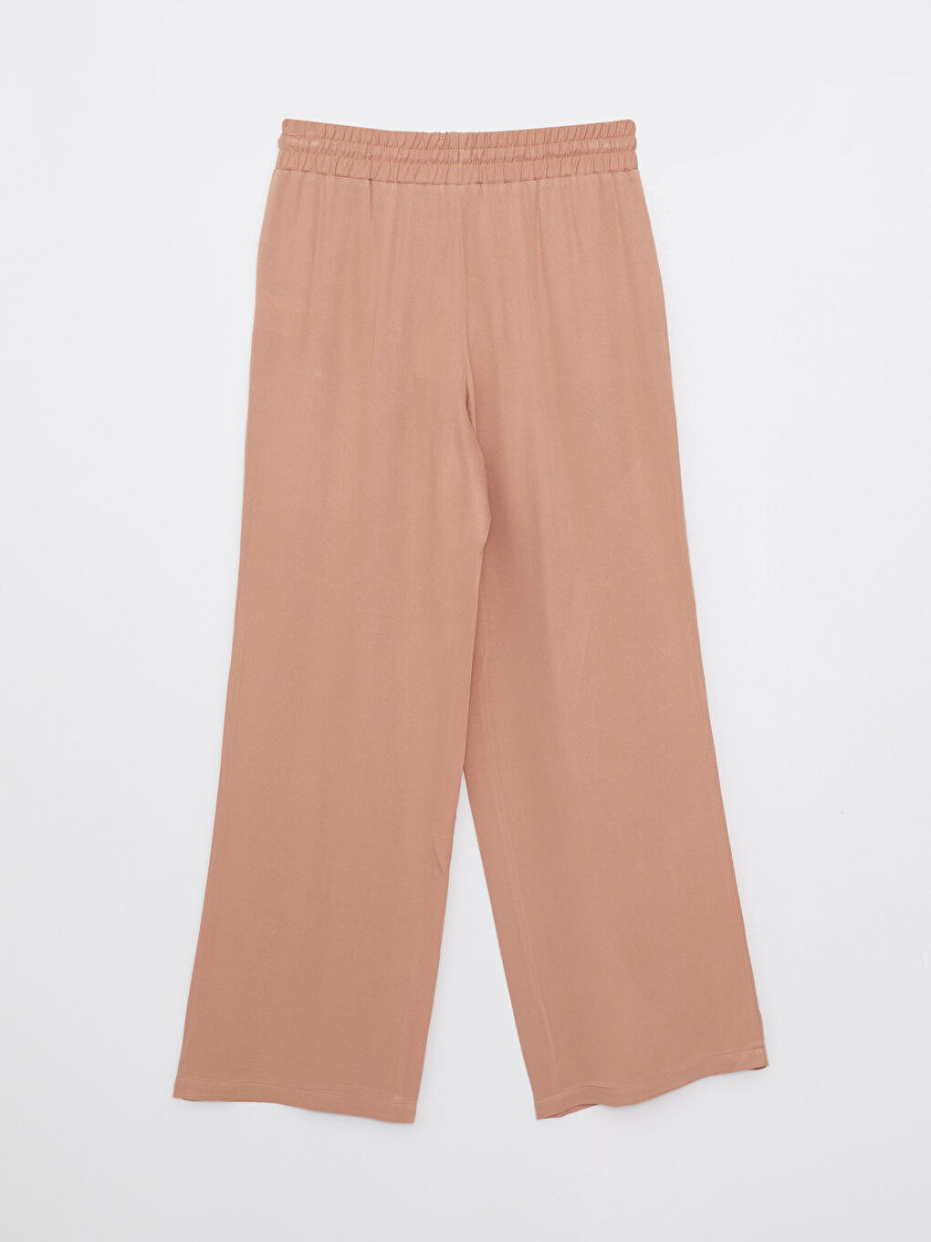 Удобные прямые женские брюки из вискозы с эластичной резинкой на талии-6