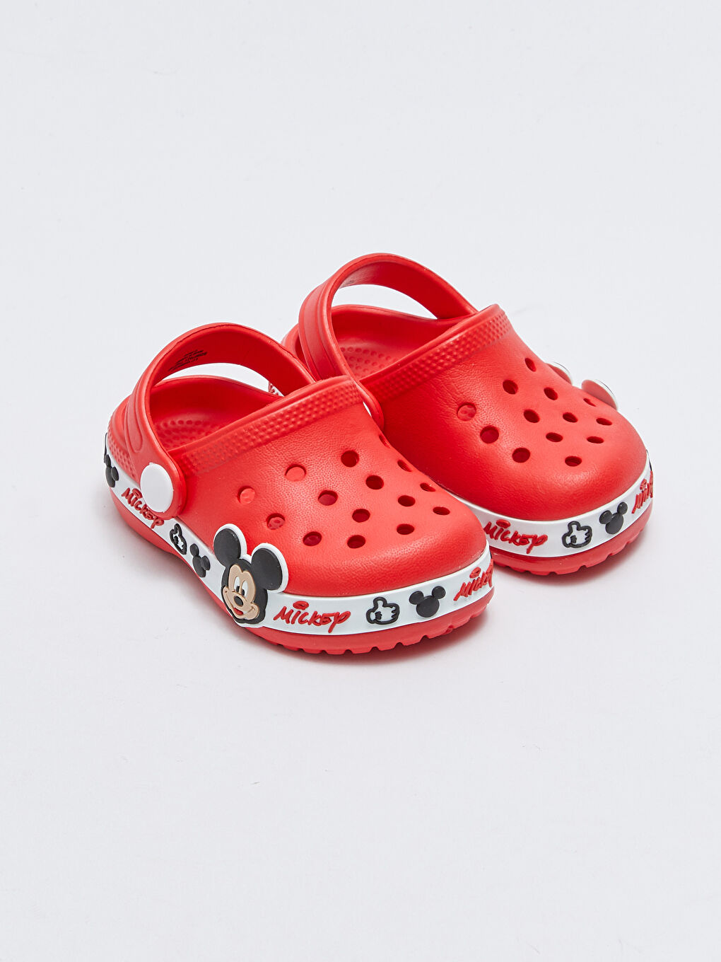 Kırmızı Mickey Mouse Lisanslı Patch Detaylı Erkek Bebek Plaj Sandaleti