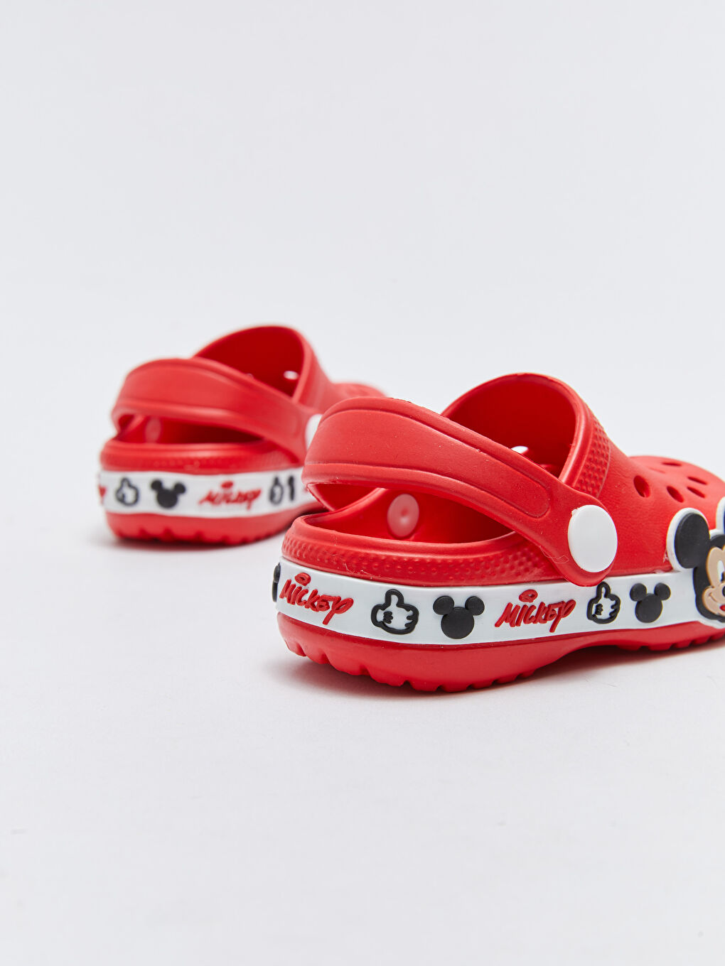 Kırmızı Mickey Mouse Lisanslı Patch Detaylı Erkek Bebek Plaj Sandaleti-4