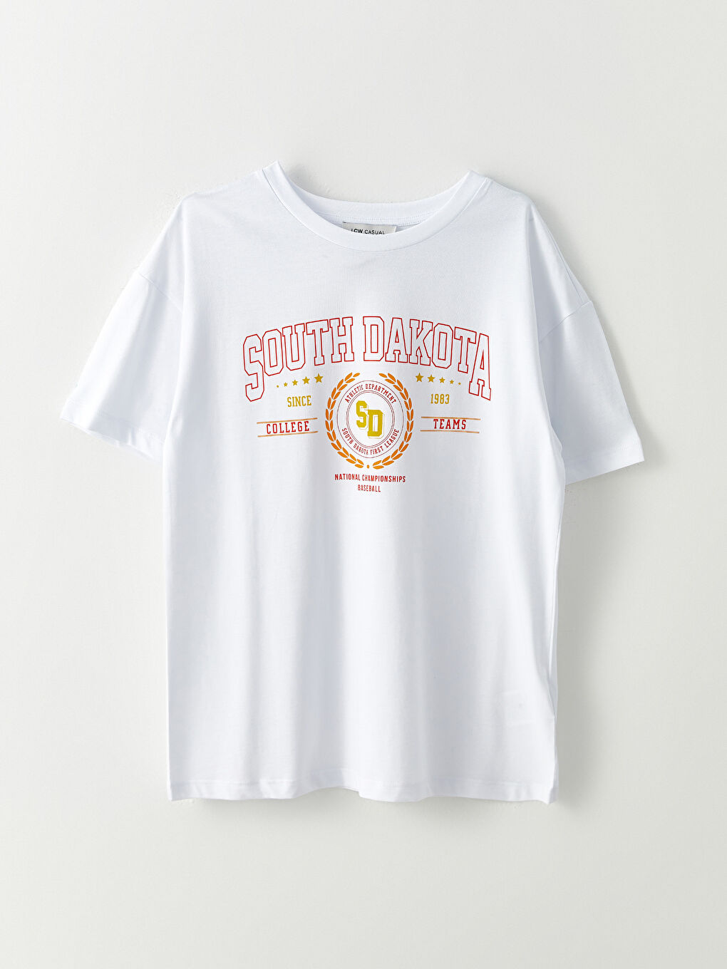LC Waikiki Crew Neck Printed Short Sleeve Cotton Women's T-shirt -S2IM85Z8-R9K