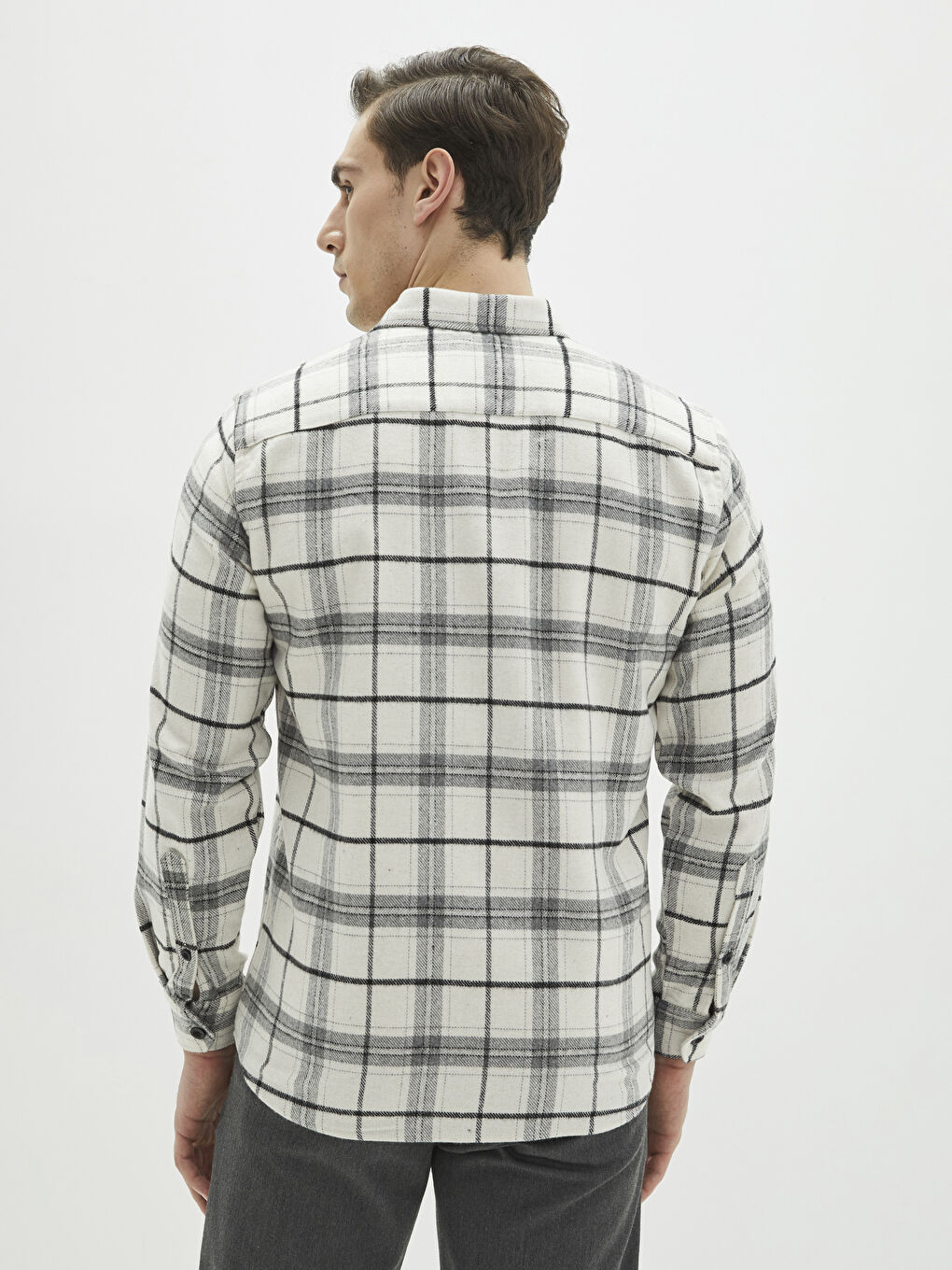 LCWAIKIKI Classic Regular Fit Long Sleeve Plaid Men's Shirt Jacket -S2IM99Z8-LLX