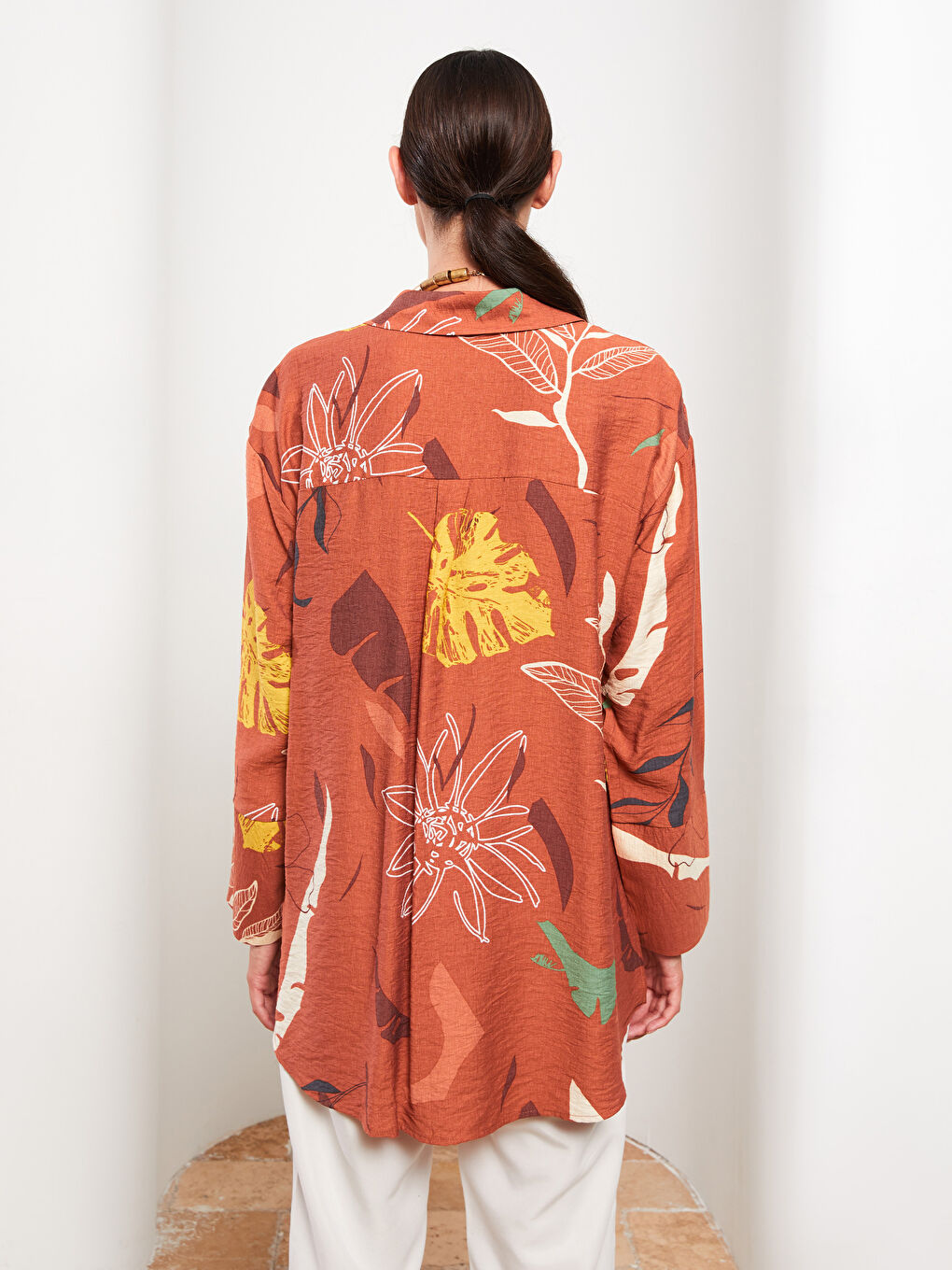 قميص تونيك منقوش للسيدات-4