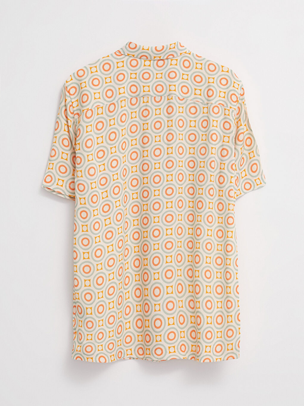 قميص رجالي بأكمام قصيرة وقصة عادية ونقشة-6