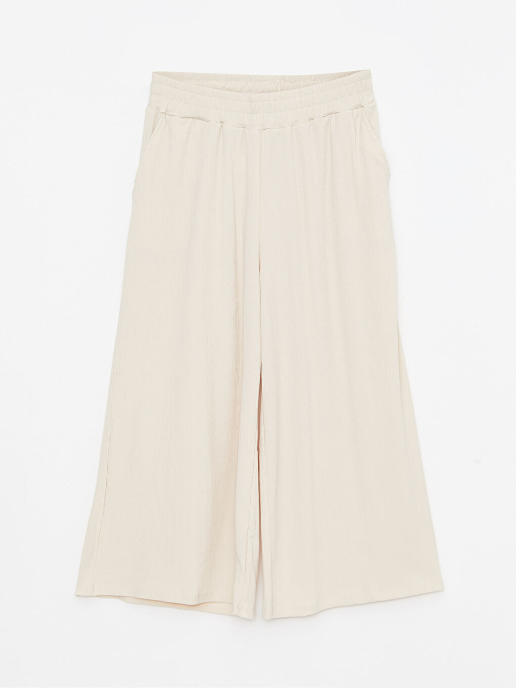 Bej Beli Lastikli Düz Hamile Eşofman Altı-5