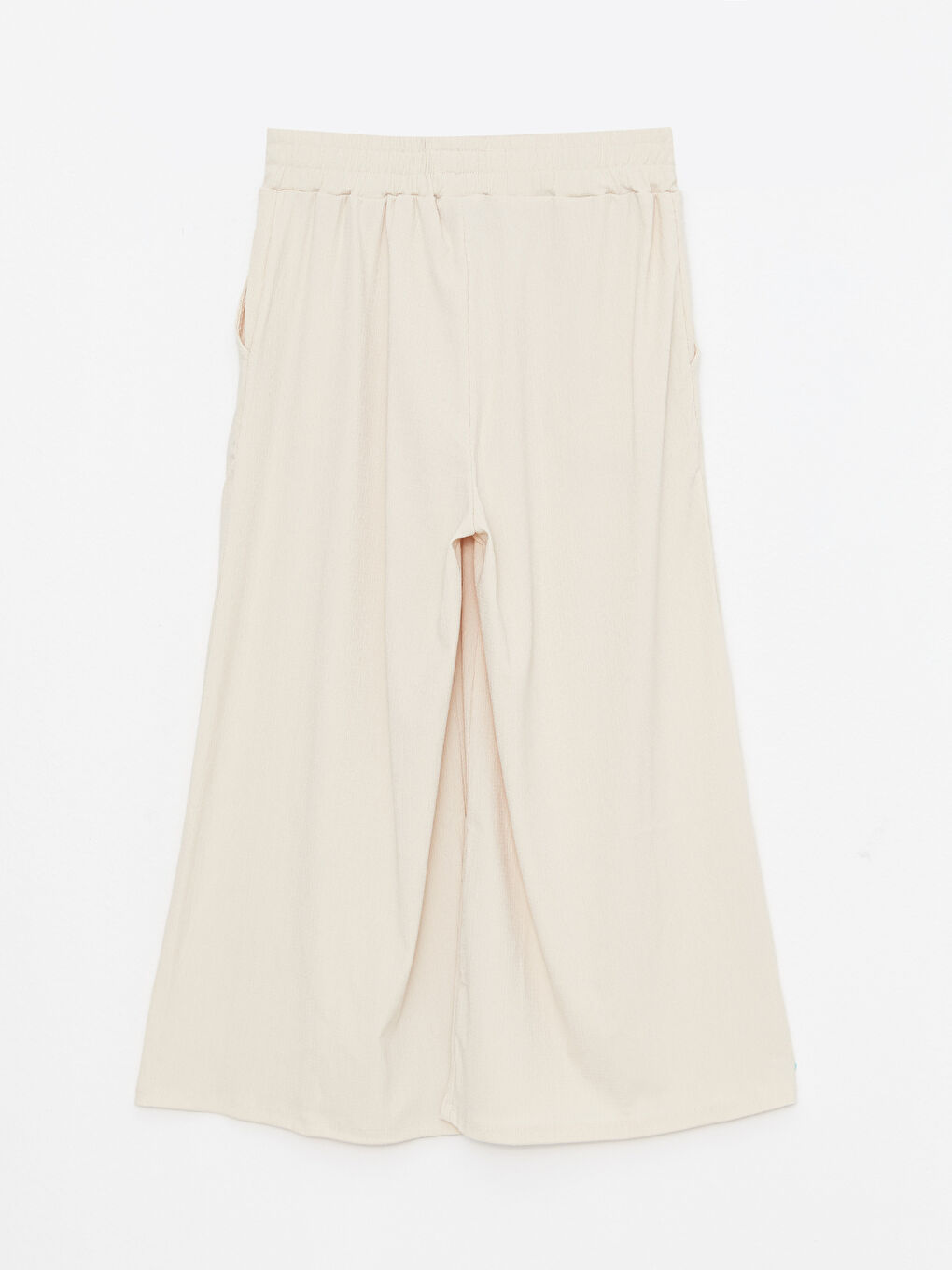 Bej Beli Lastikli Düz Hamile Eşofman Altı-6