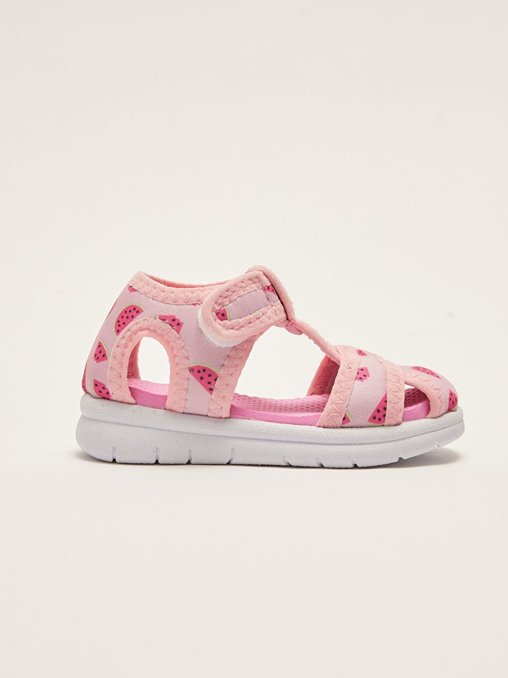 Sandales Premiers Pas Bébé Fille Imprimées à Fermeture Velcro-1