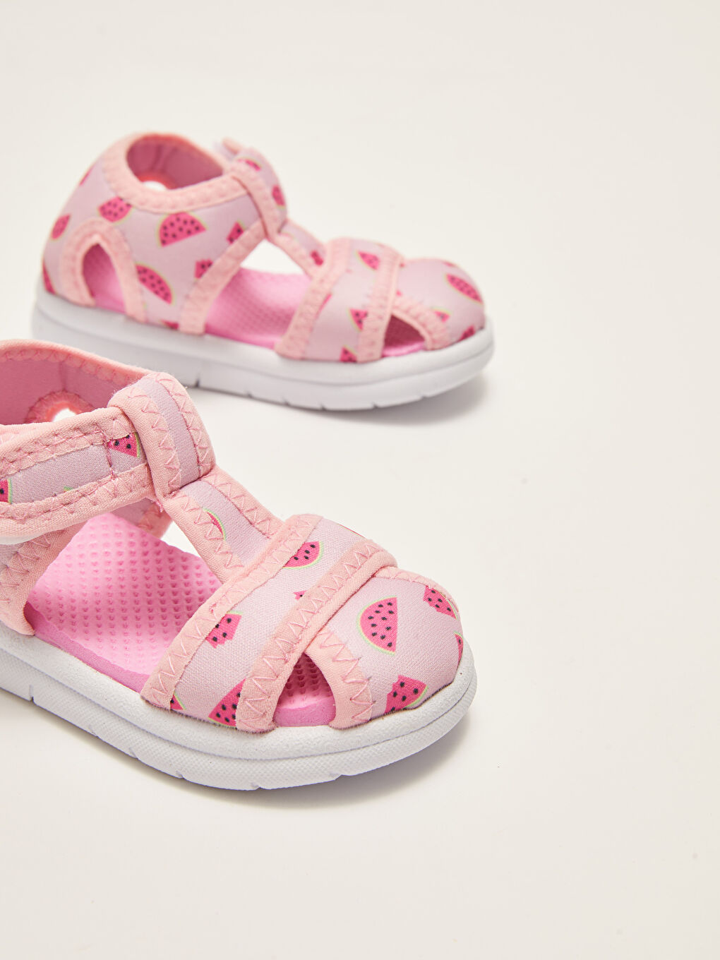 Sandales Premiers Pas Bébé Fille Imprimées à Fermeture Velcro-2