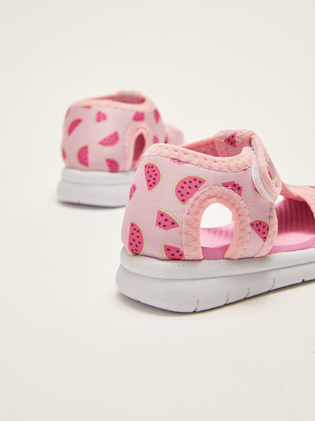 Sandales Premiers Pas Bébé Fille Imprimées à Fermeture Velcro-4