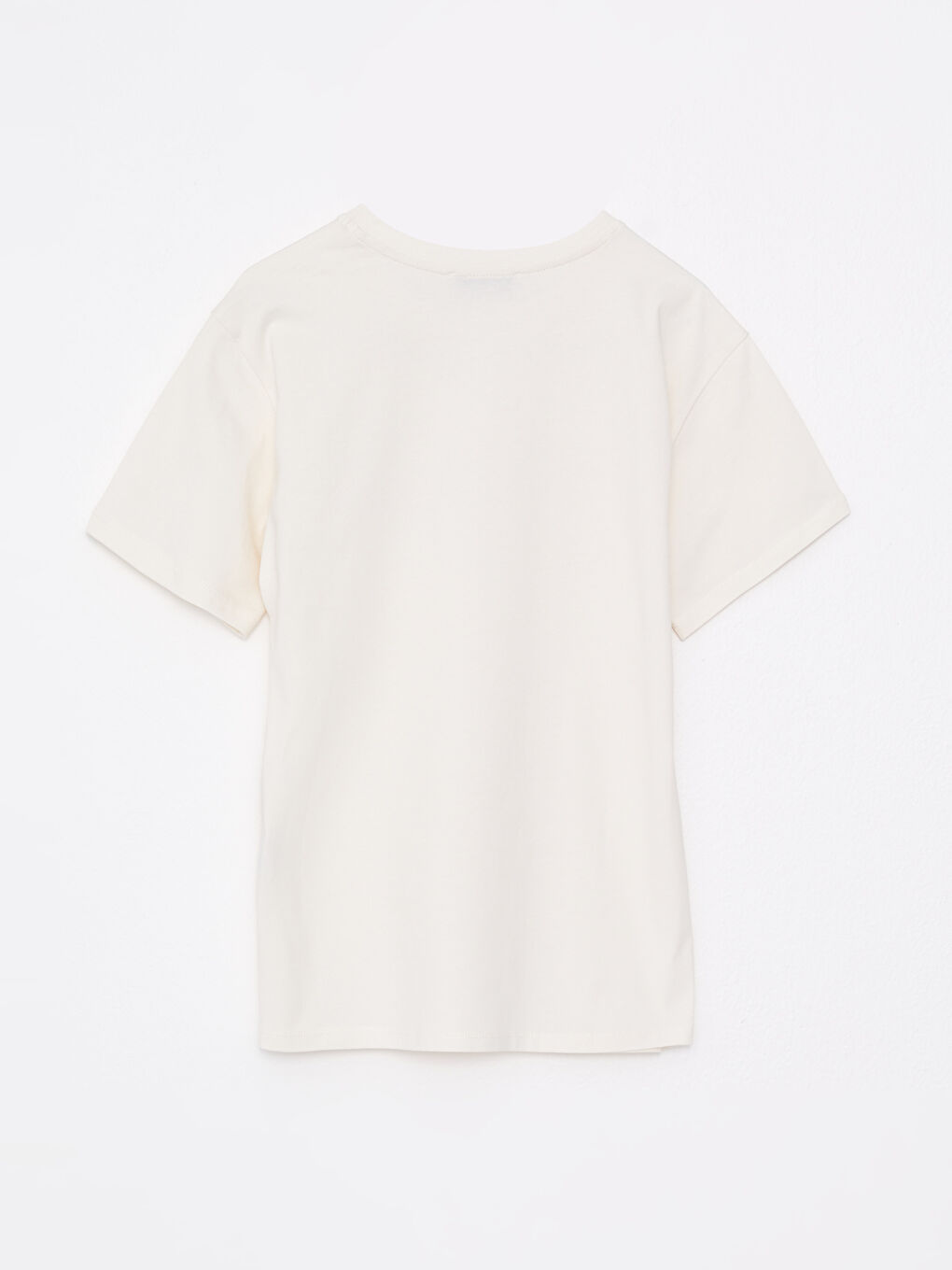 T-shirt en Coton à Manches Courtes avec Imprimé Lettre et Col Rond pour Femmes-6