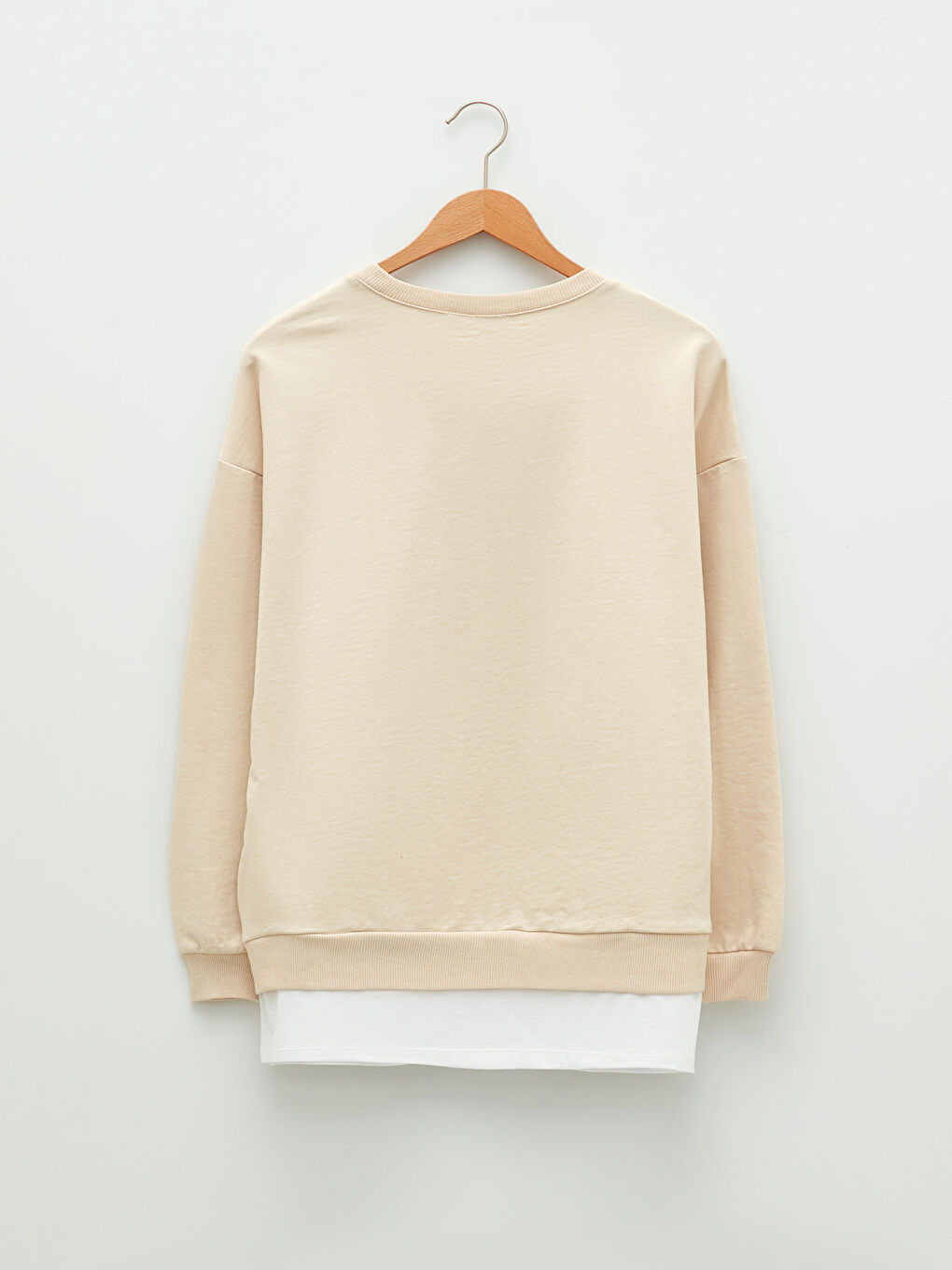 LC Waikiki Crew Neck Plain Long Sleeve Women's Sweatshirt Tunic -S2IP60Z8-PQB