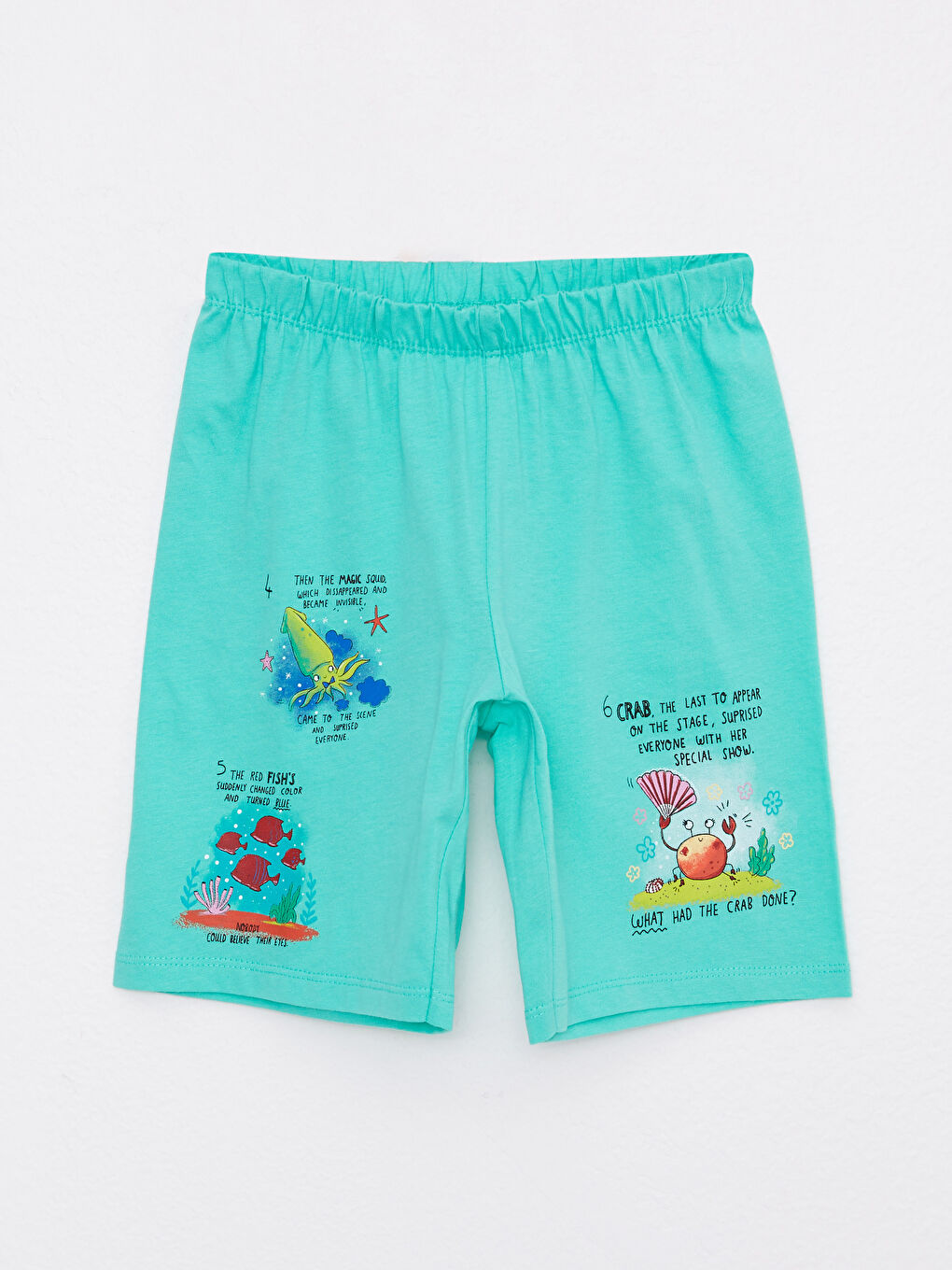 Crew Neck Printed Short Sleeve Girl's Short Pajamas Set -S2IP97Z4-G6P