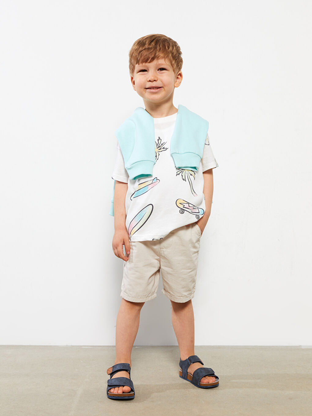 Базовые хлопковые шорты для малыша мальчика