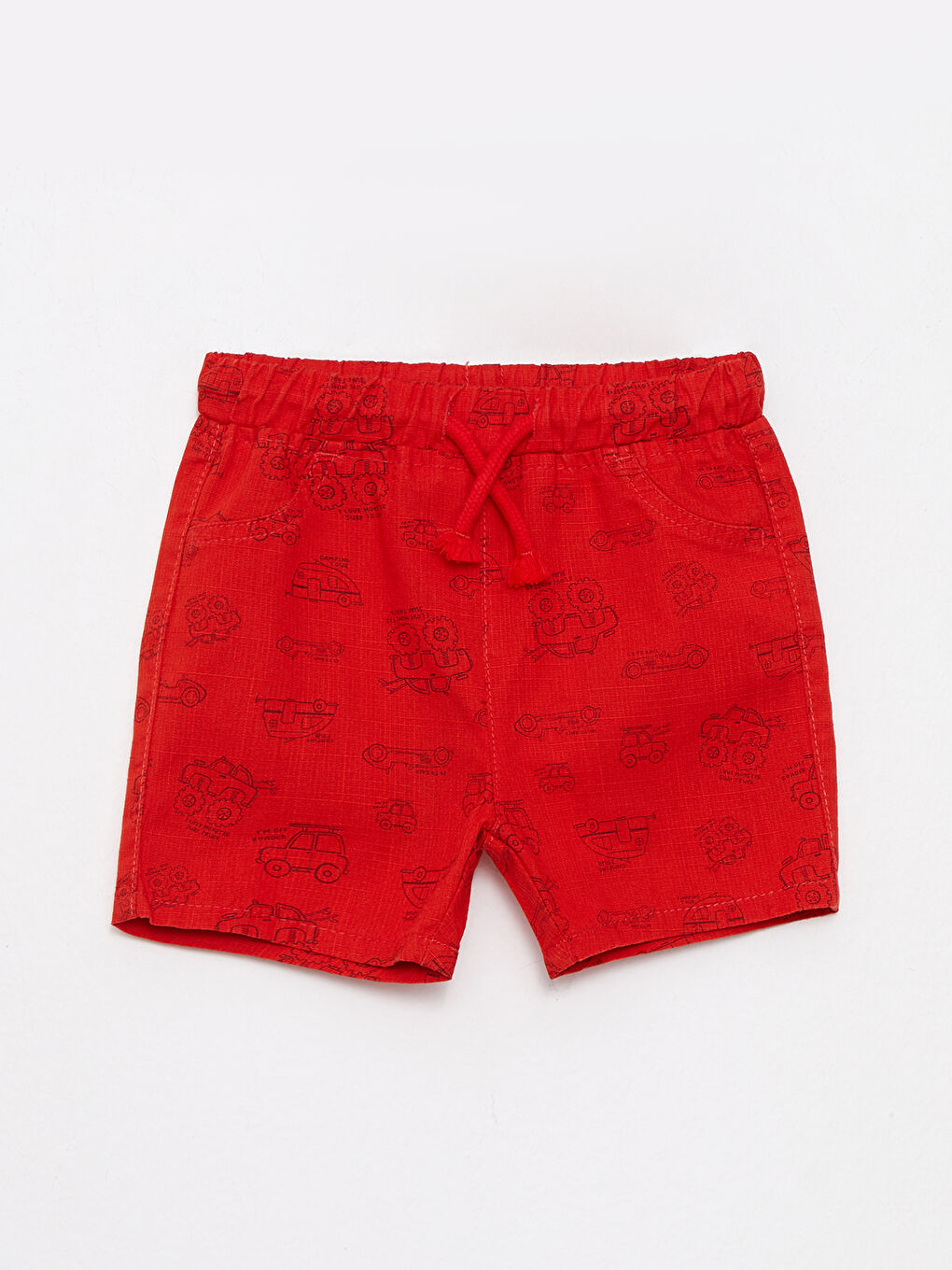 Серпімді белдік принтті сәби ұлдарға арналған шолақ шалбар