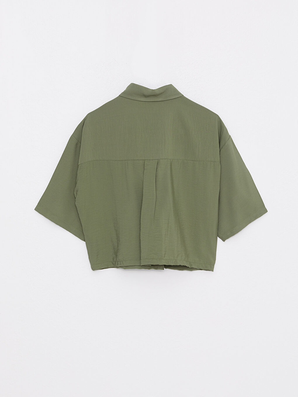 Chemise Femme à Manches Courtes Droite avec Fermeture à Boutons sur le Devant-6