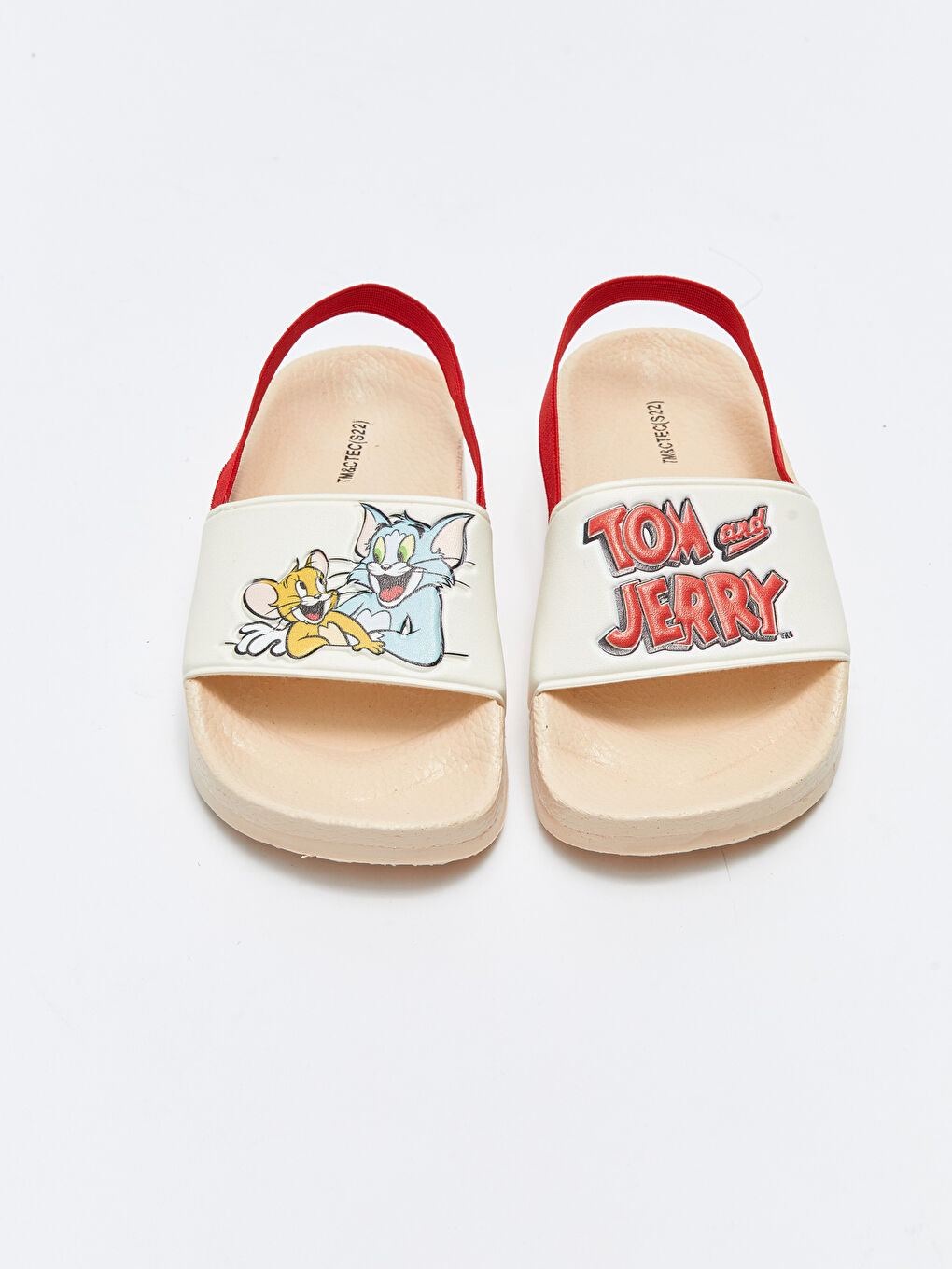 Ekru Tom&Jerry Lisanslı Tek Bantlı Erkek Bebek Plaj Terliği-2