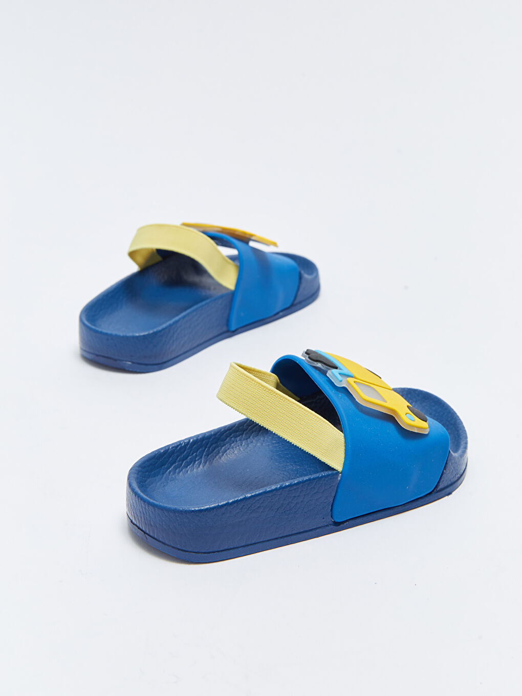 Mavi Işıklı Patchli Erkek Bebek Plaj Terliği-5