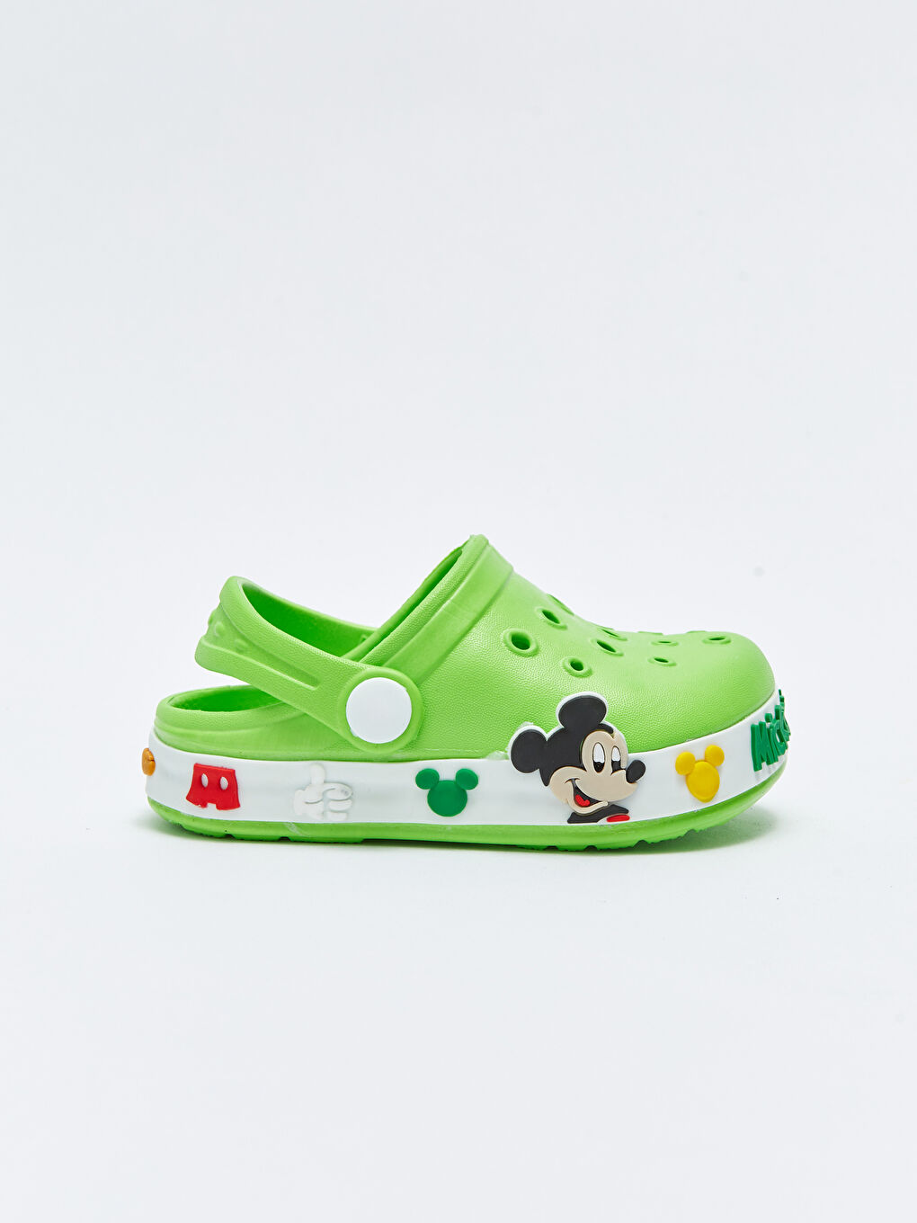 Yeşil Mickey Mouse Lisanslı Erkek Bebek Plaj Sandaleti-1