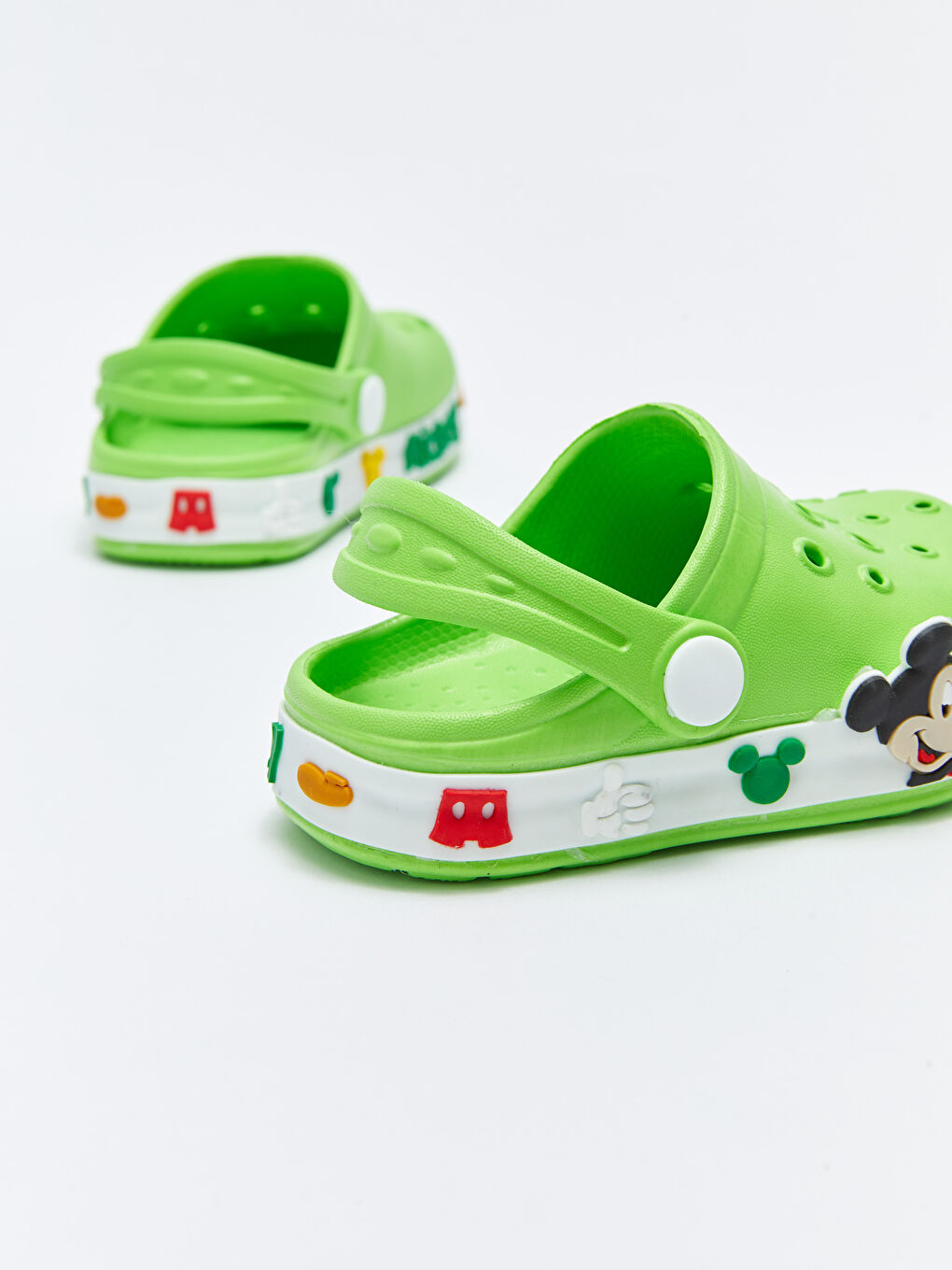 Yeşil Mickey Mouse Lisanslı Erkek Bebek Plaj Sandaleti-4