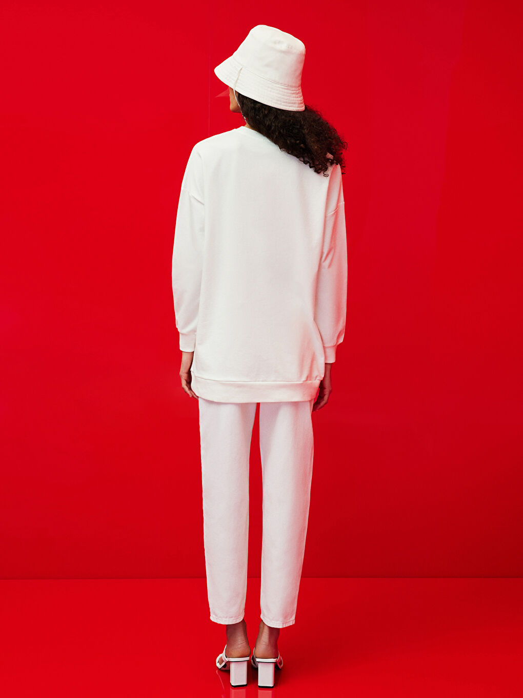 Crew Neck Printed Long Sleeve Women's Sweatshirt Tunic-10