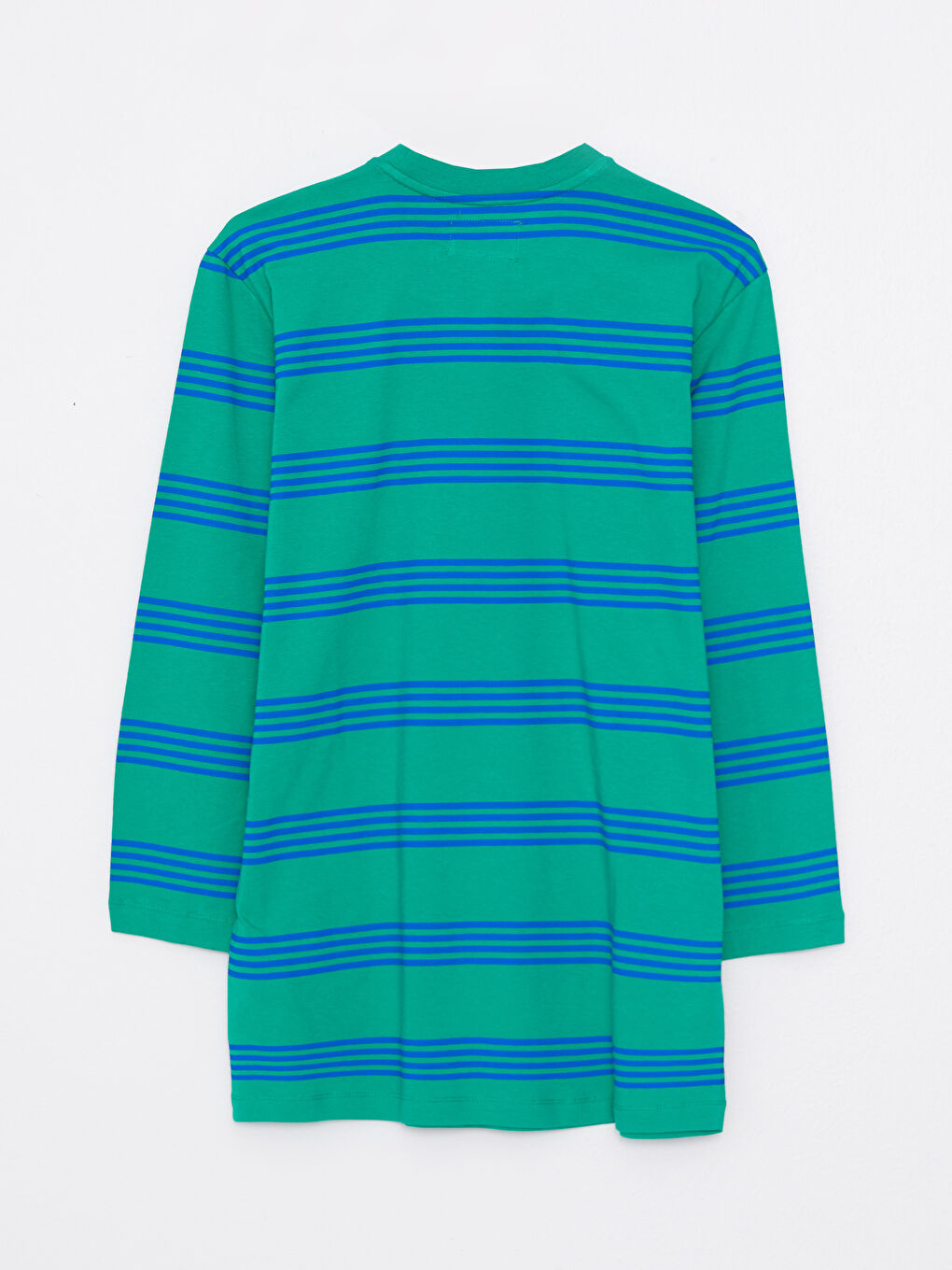 Crew Neck Striped Long Sleeve Women's Tunic-4