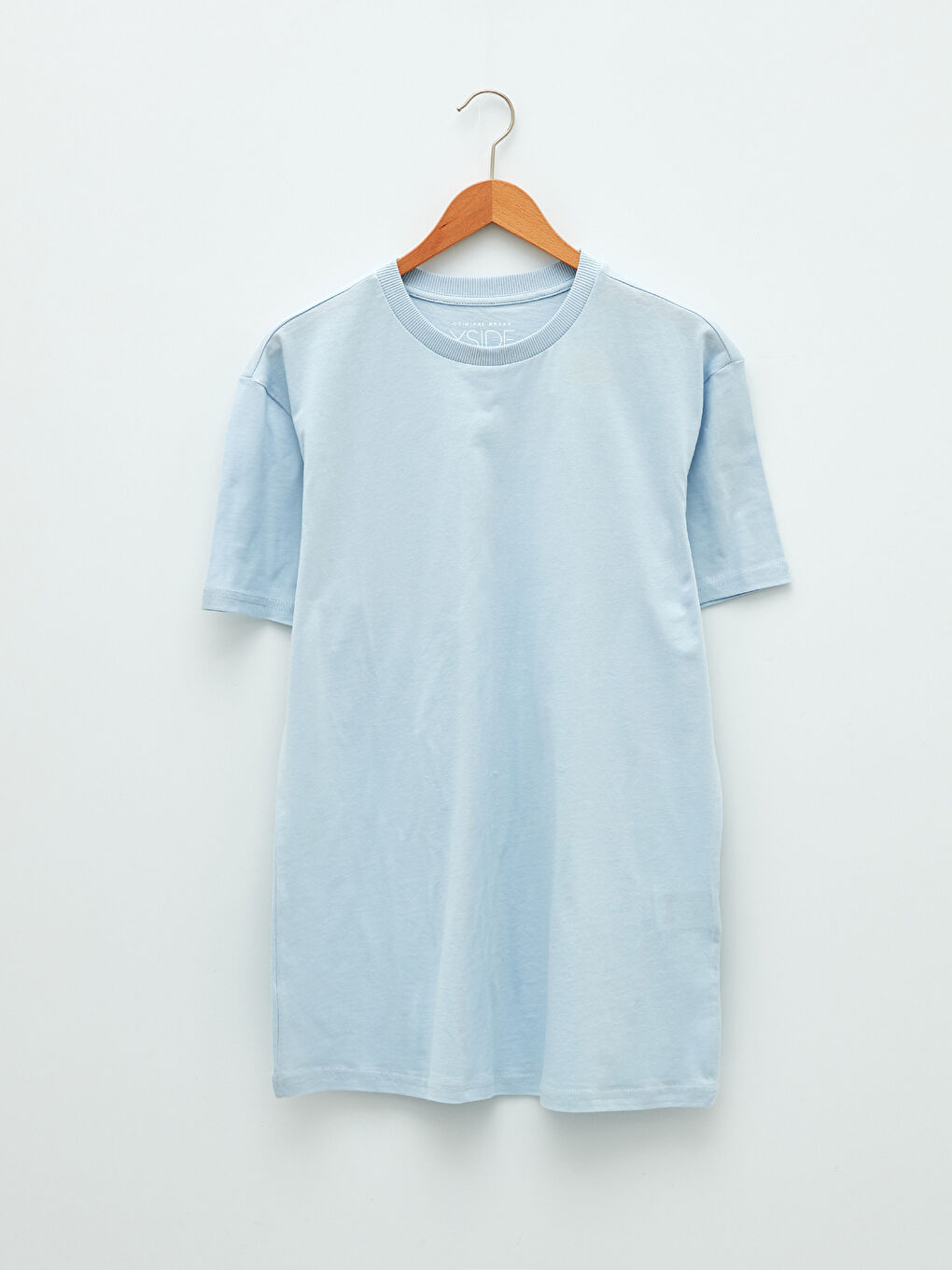 Mavi Bisiklet Yaka Kısa Kollu Basic Penye Erkek Tişört-5