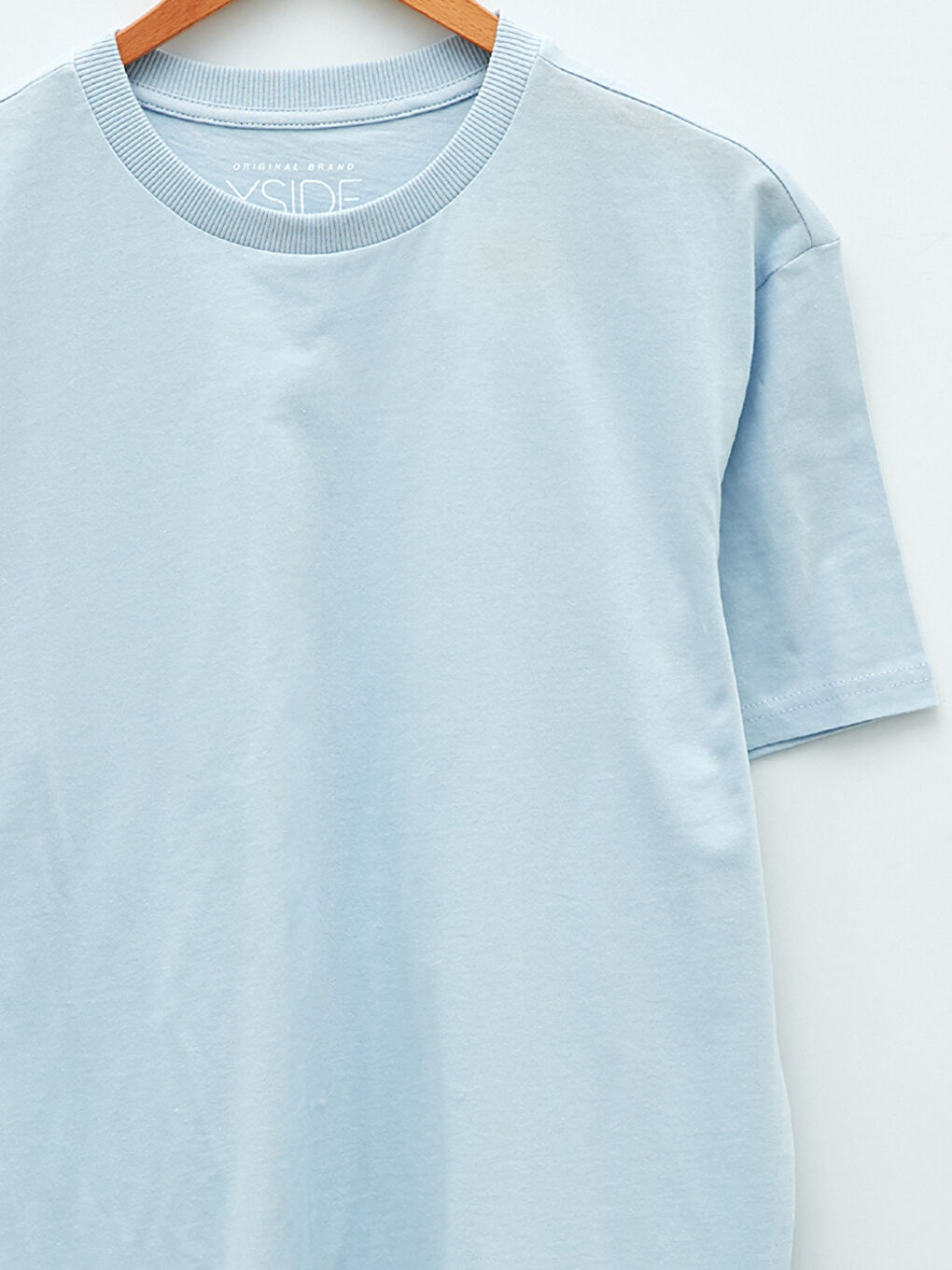 Mavi Bisiklet Yaka Kısa Kollu Basic Penye Erkek Tişört-7