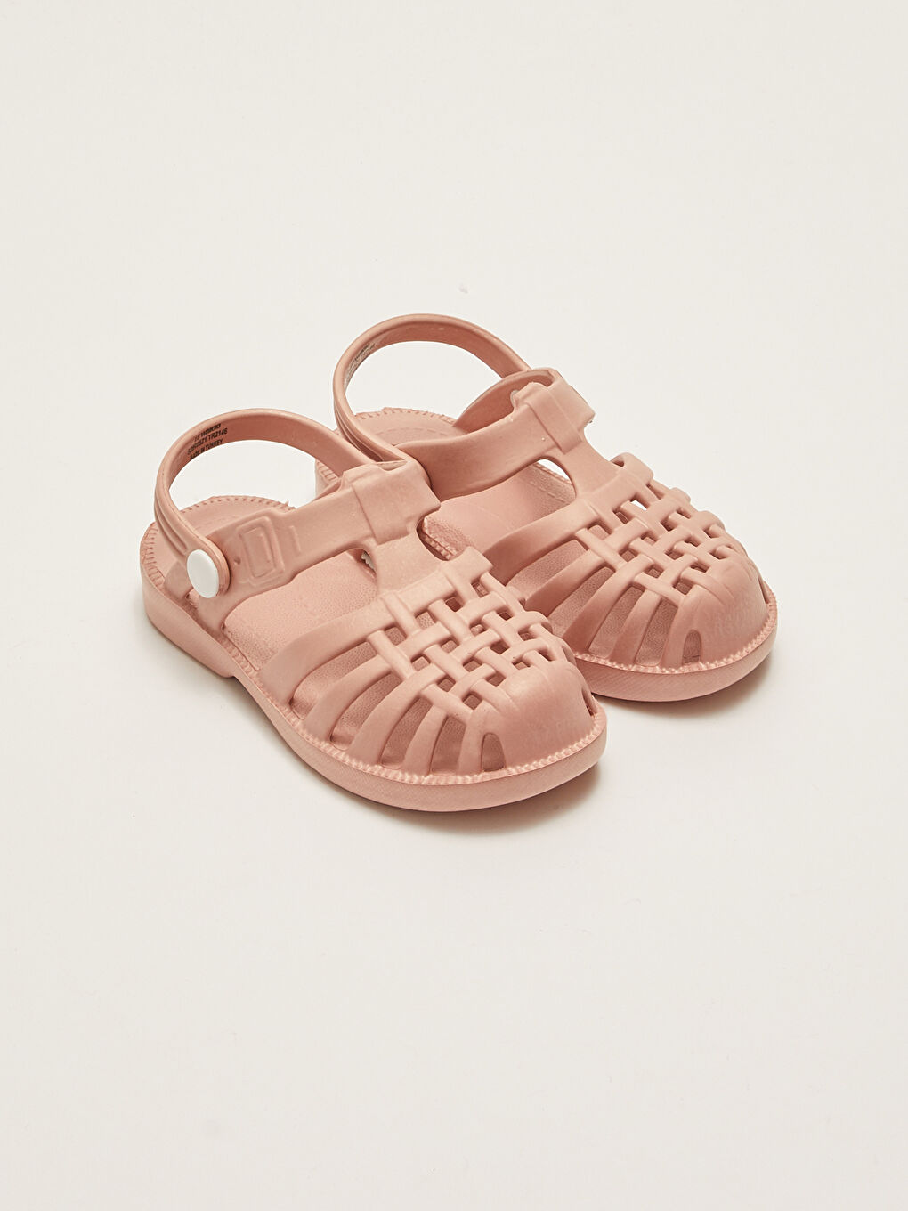 Pembe Düz Önü Kapalı Kız Bebek Plaj Sandaleti