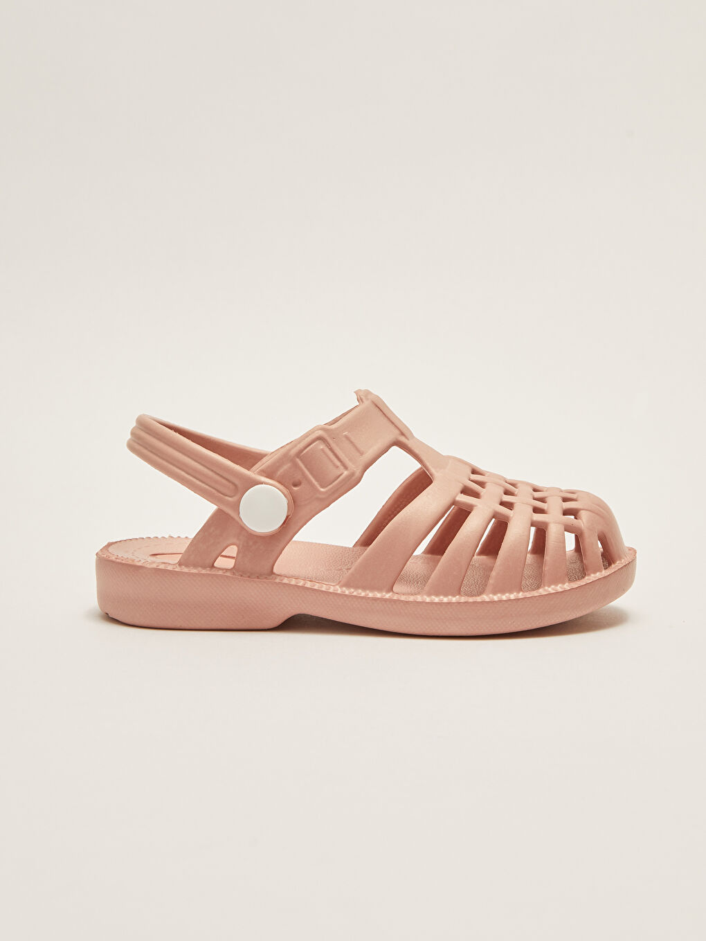 Pembe Düz Önü Kapalı Kız Bebek Plaj Sandaleti-1