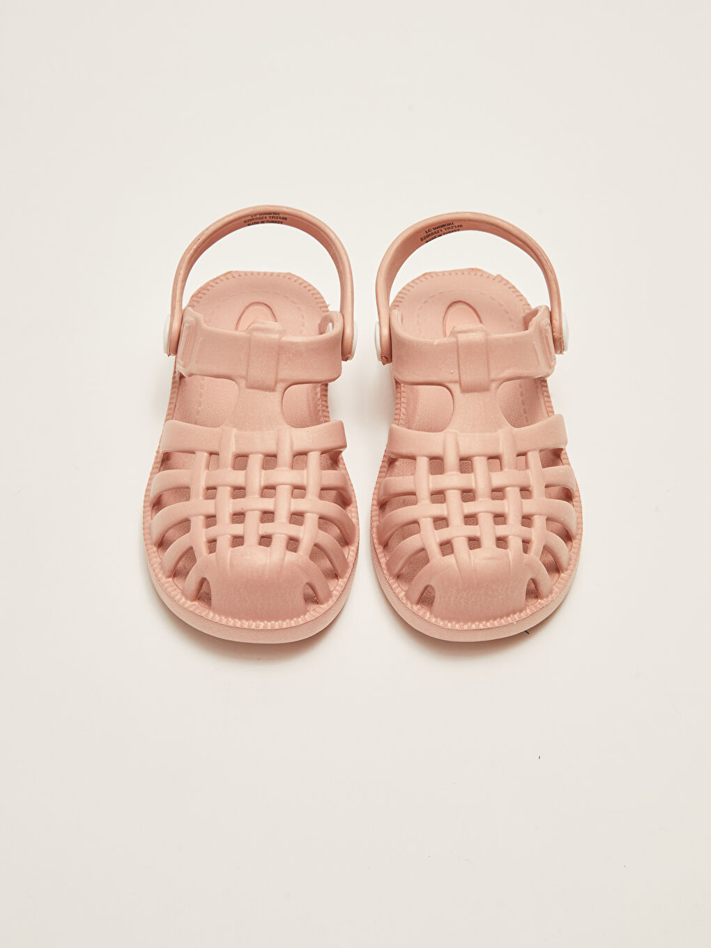 Pembe Düz Önü Kapalı Kız Bebek Plaj Sandaleti-2