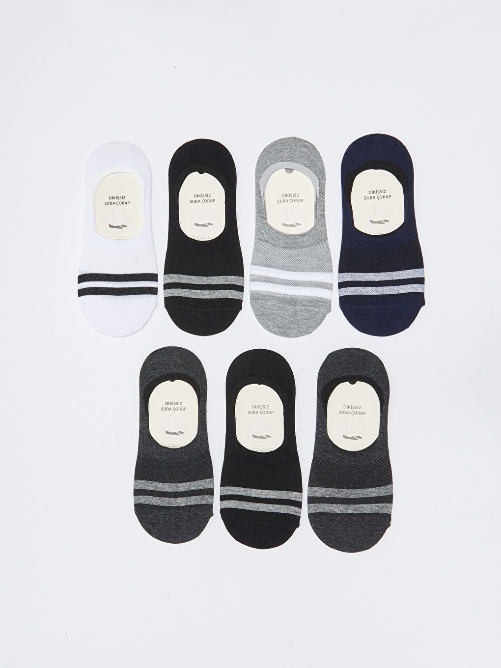 LCW ACCESSORIES 7er-Pack Gestreifte Herren-Ballettsocken -S2IR82Z8-K00