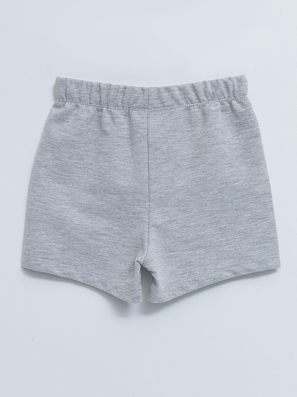 Elastic Waist Basic Cotton Baby Girl Shorts-1