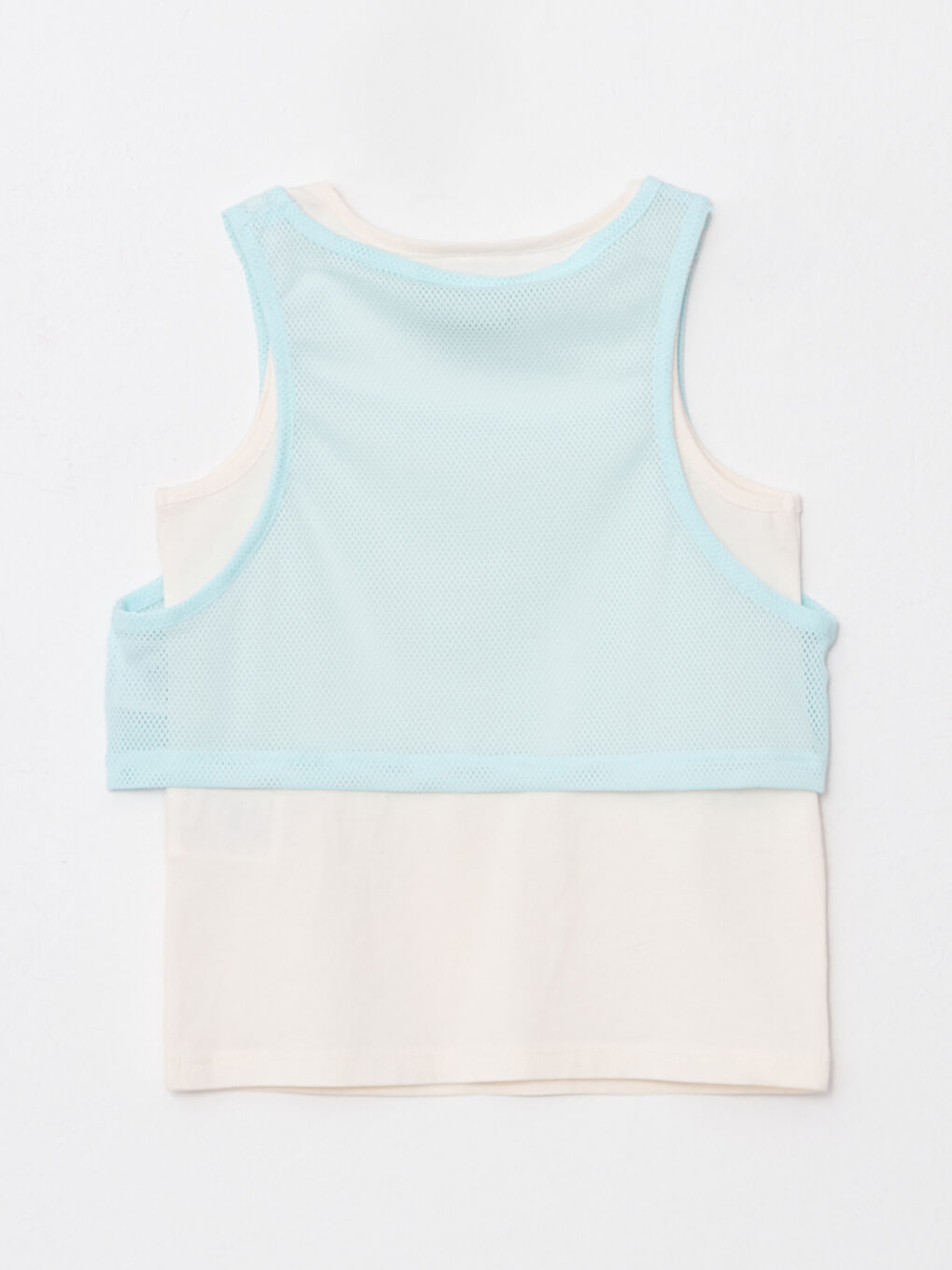 Crew Neck Girls Athlete and Mesh Top -S2IS84Z4-FRC