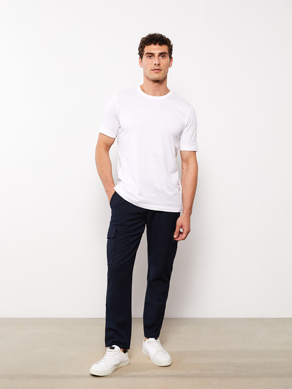 Lacivert Slim Fit Gabardin Erkek Pantolon