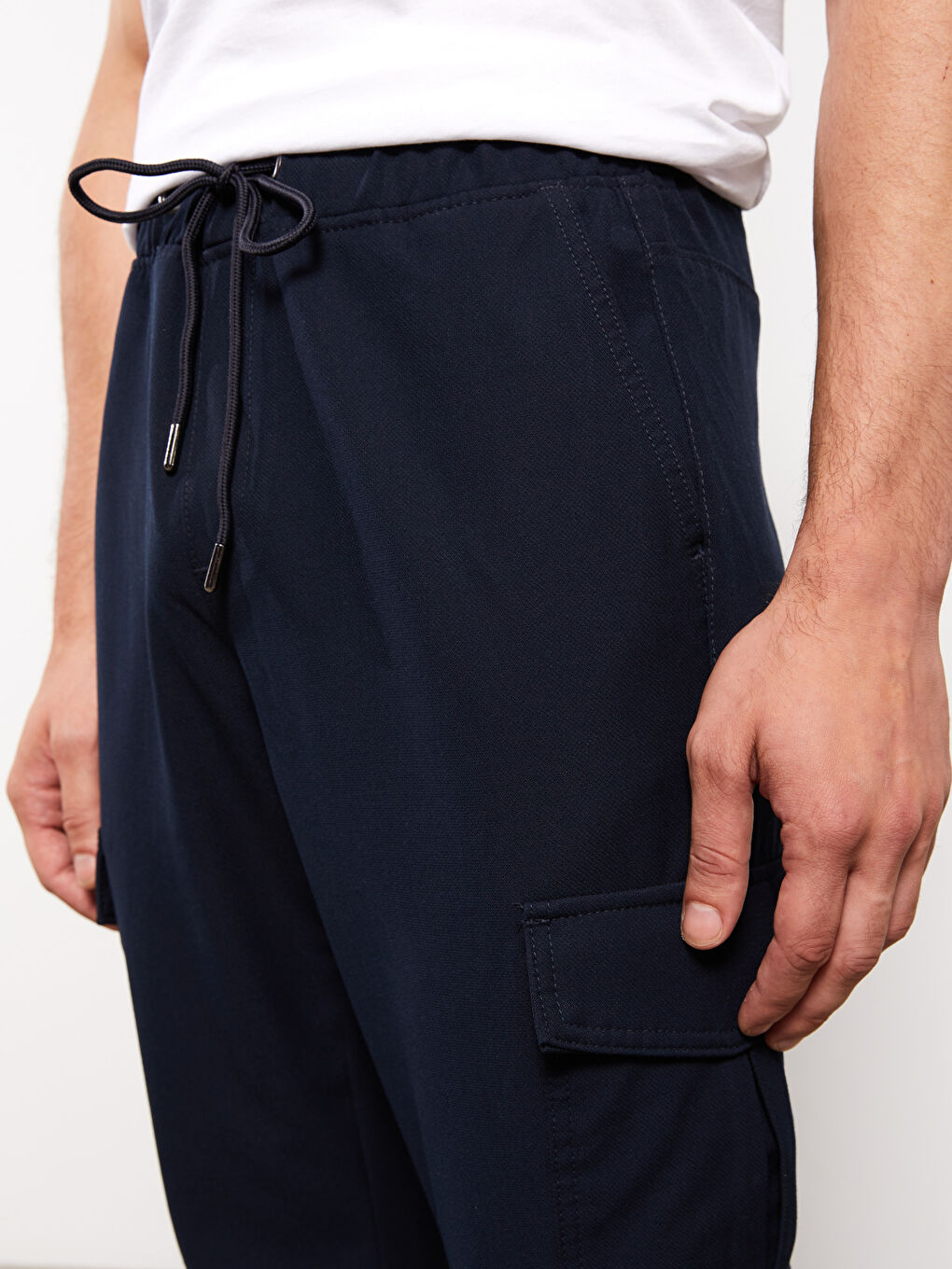 Lacivert Slim Fit Gabardin Erkek Pantolon-2