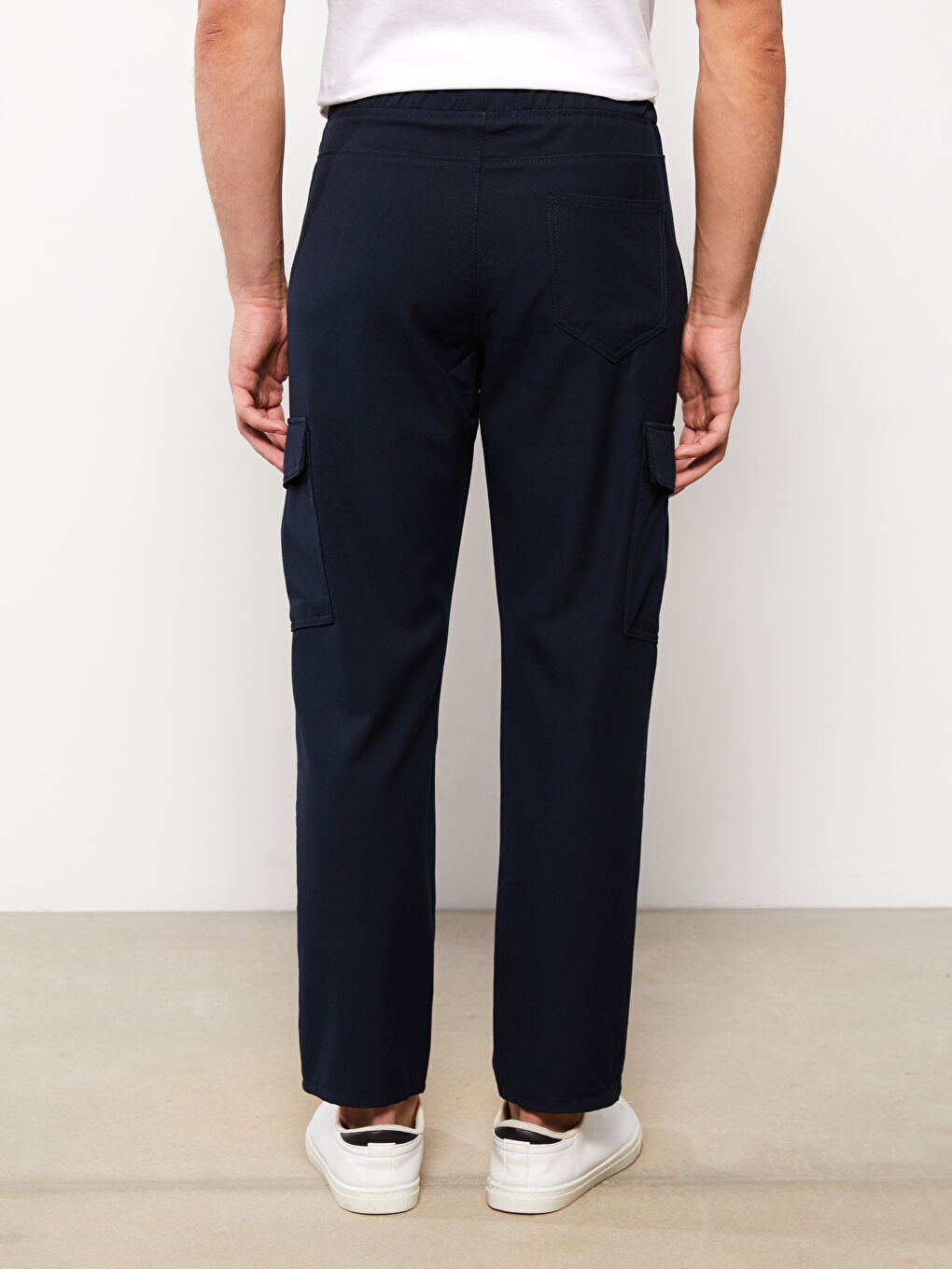 Lacivert Slim Fit Gabardin Erkek Pantolon-4