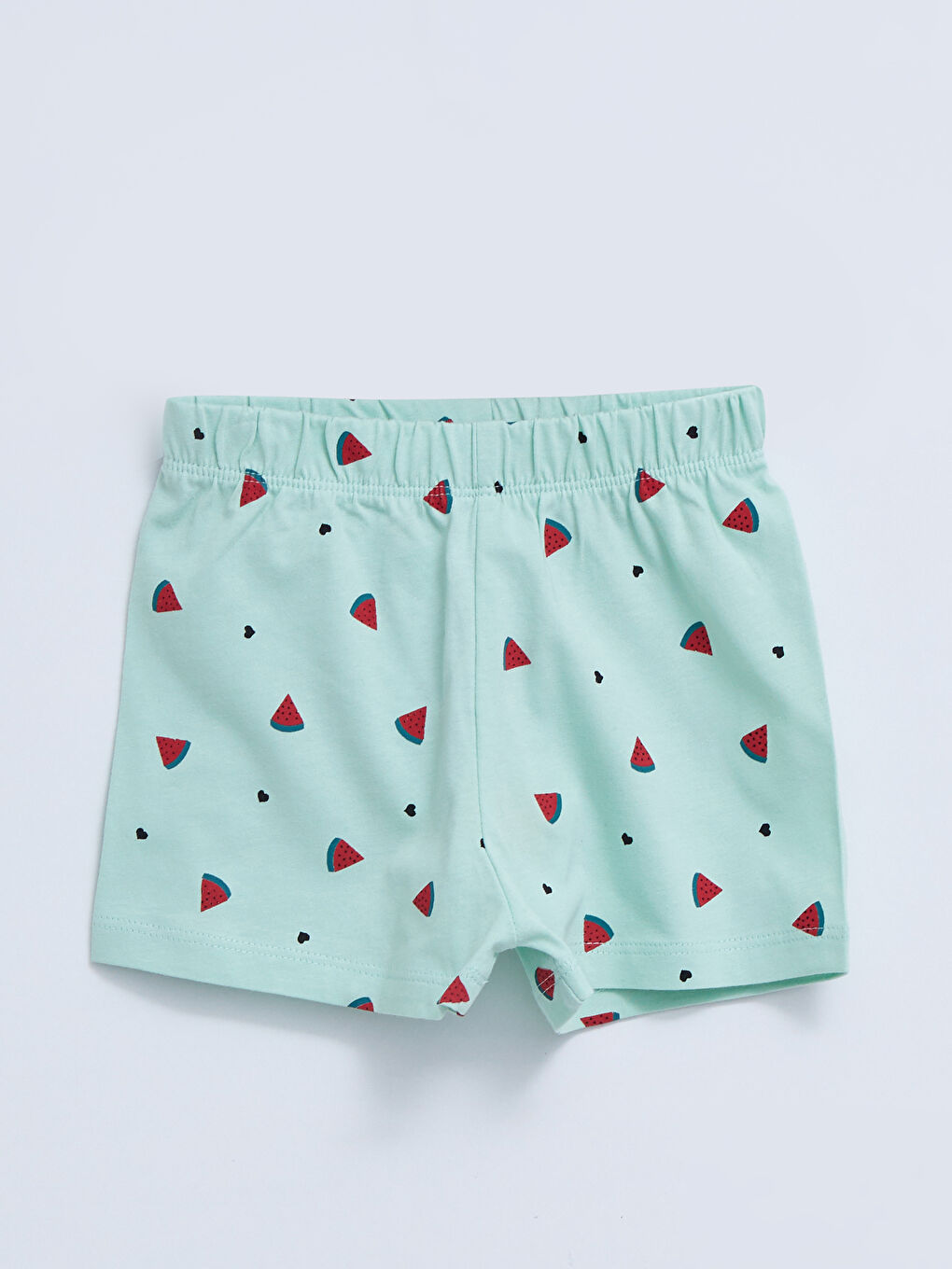 Elastic Waist Cotton Baby Girl Shorts 2 Pieces-1