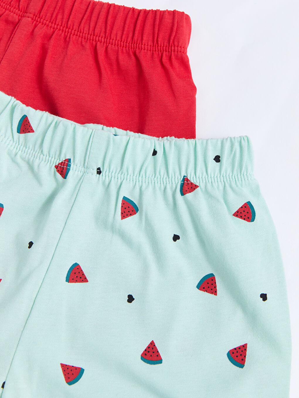 Elastic Waist Cotton Baby Girl Shorts 2 Pieces-3