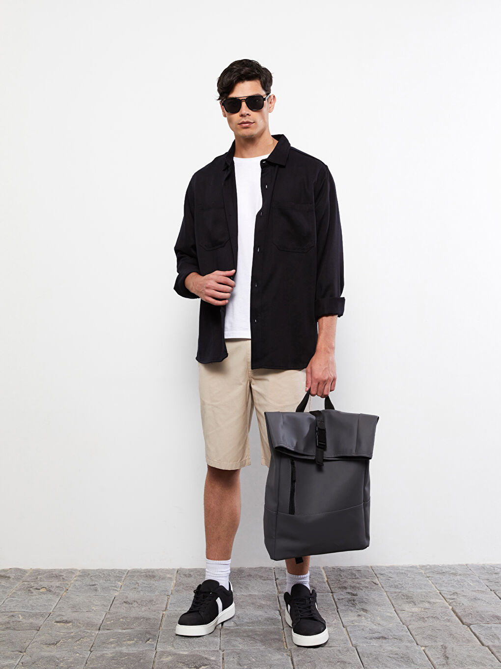 Slim Fit Gabardine Men's Shorts -S2IT41Z8-MB0