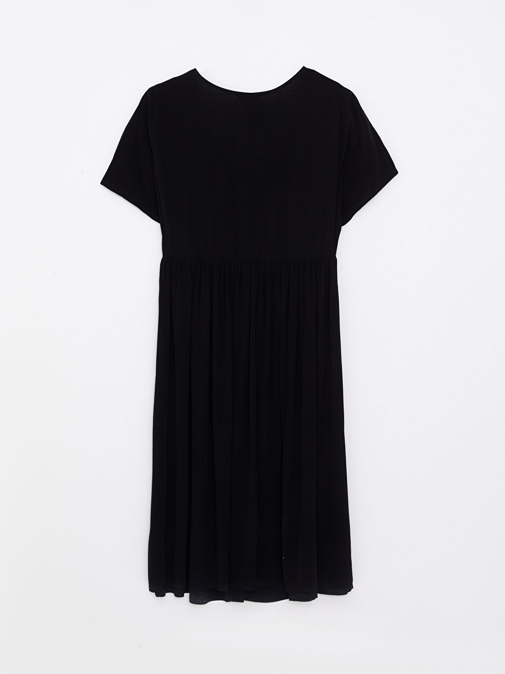 Plus Size Sweetheart Neck Straight Short Sleeve Viscose Women's Dress-6