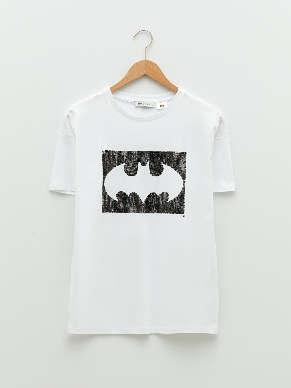 Crew Neck Batman Printed Short Sleeve Cotton Women's T-Shirt-5