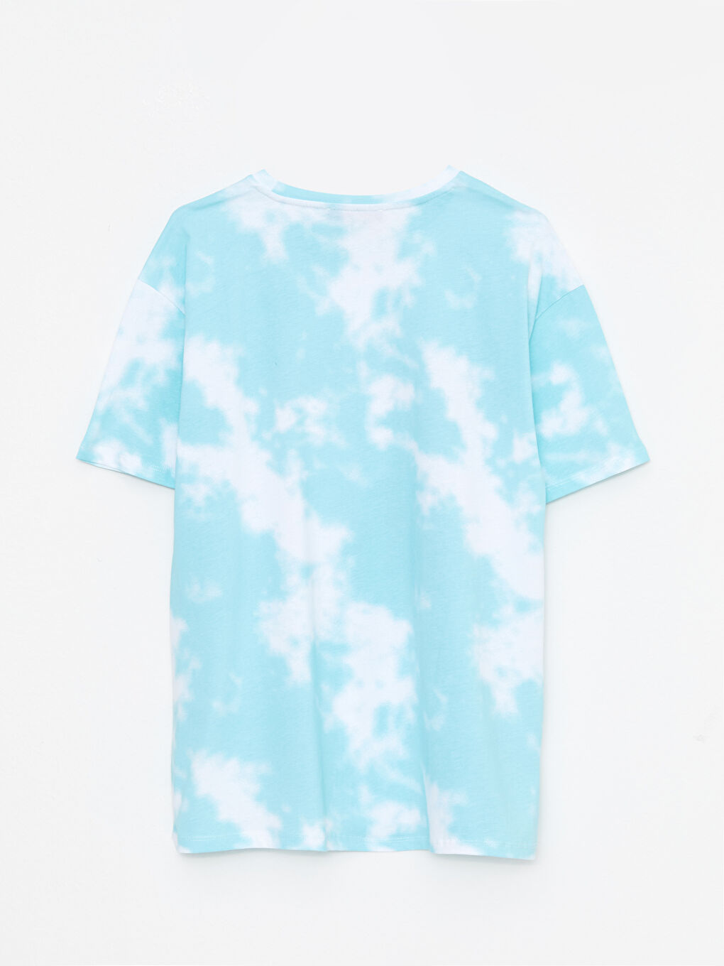 Majica od pamuka sa okruglim izrezom, štampom i kratkim rukavima za žene-7