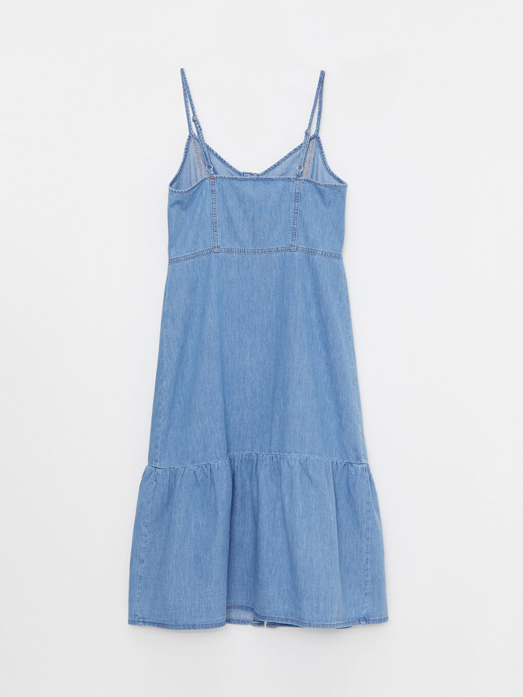 Heart Collar Straight Strap Women's Rodeo Jean Dress -S2IU04Z8-311