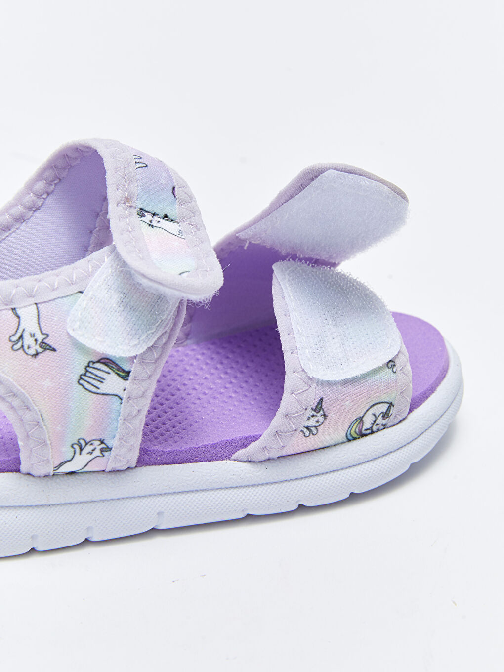 LC Waikiki Printed Hook and Loop Closure Baby Girl Sandals -S2IU09Z1-LS9