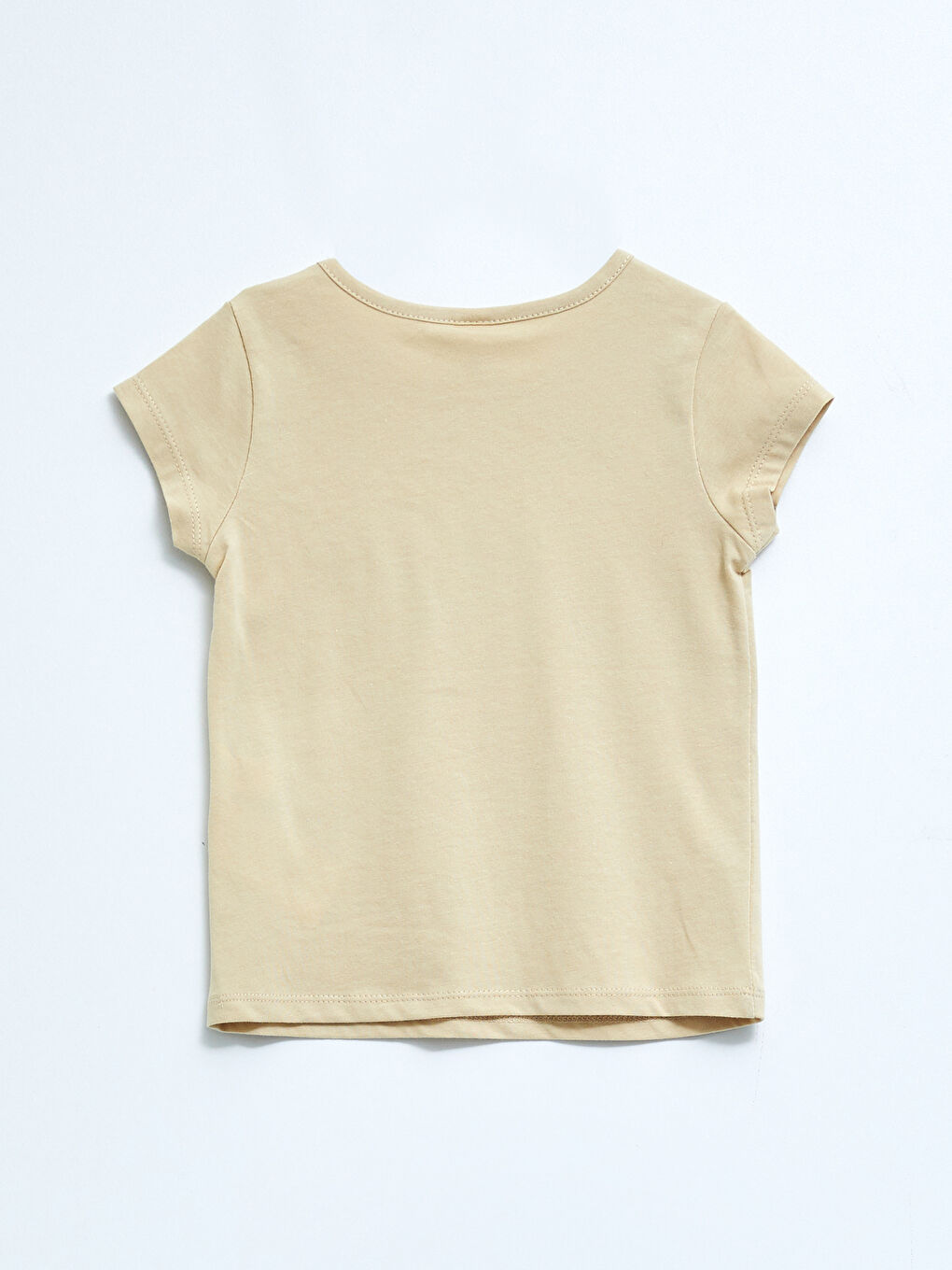 Crew Neck Short Sleeve Printed Cotton Baby Girl T-Shirt-3