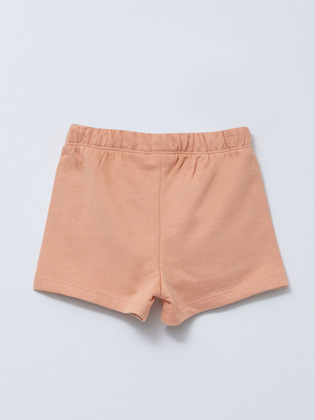 Mercan Beli Lastikli Pamuklu Kız Bebek Şort-1